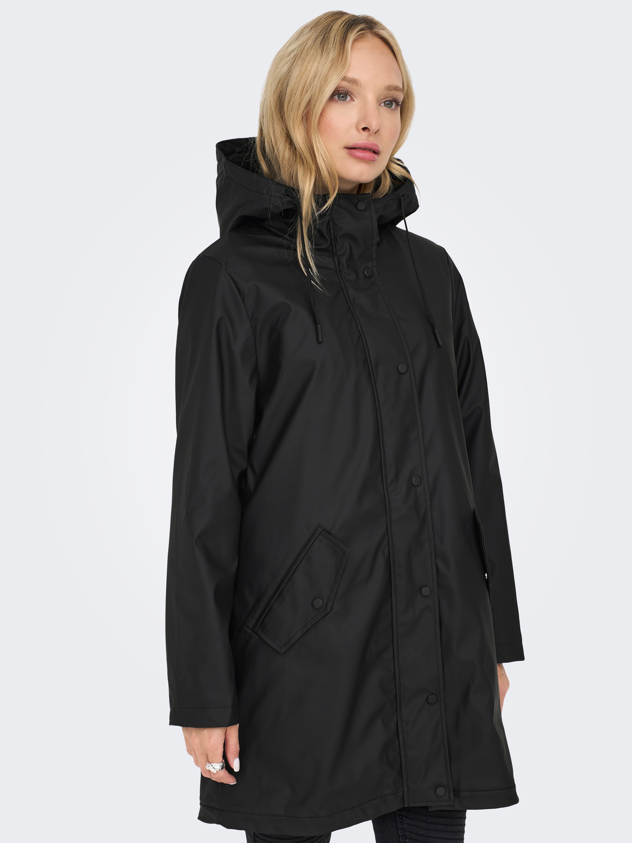 ONLY Funktionsmantel »ONLSALLY RAINCOAT OTW NOOS« mit Kapuze und Teddyplüschfutter