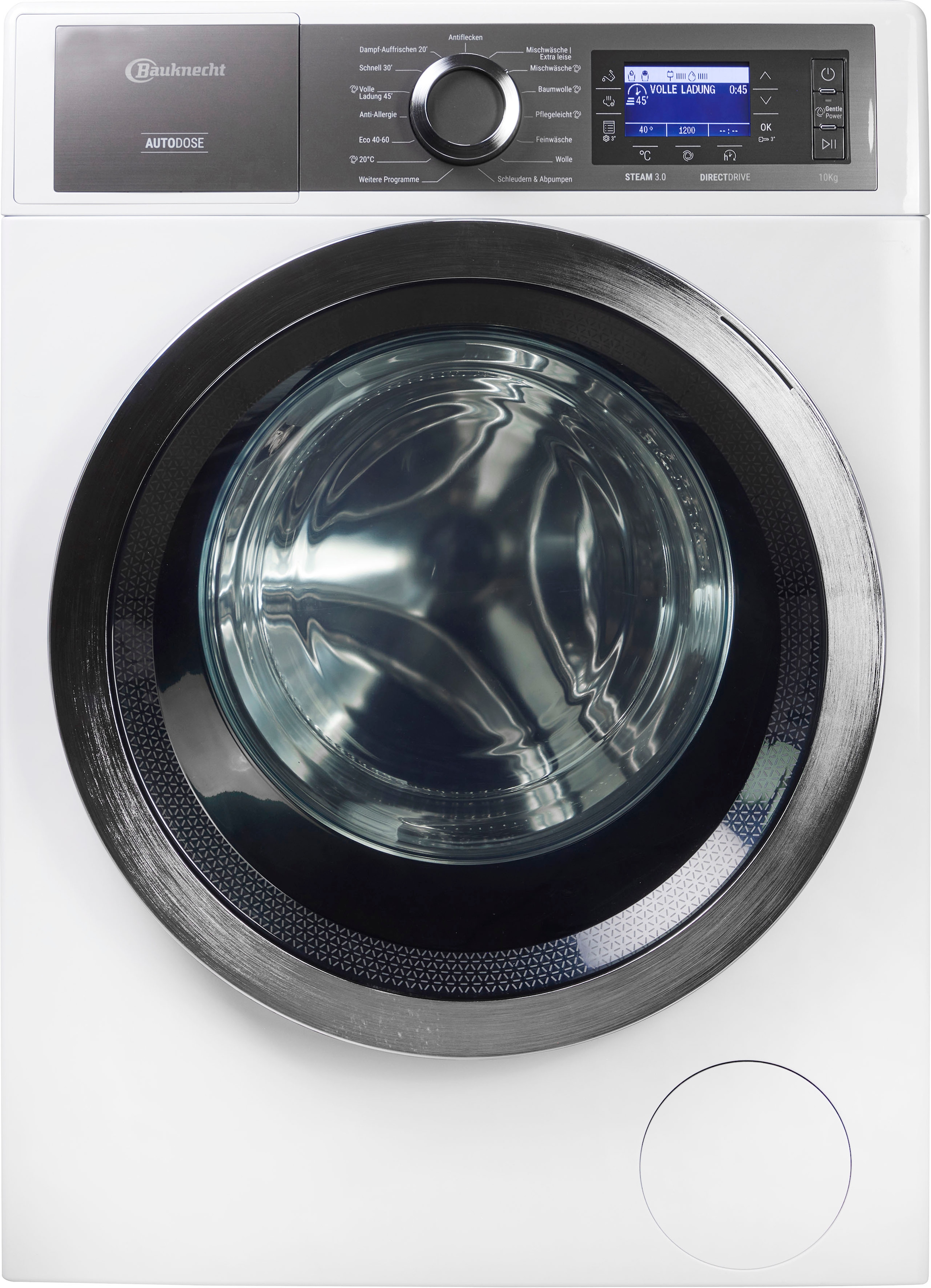 BAUKNECHT Waschmaschine »B8 09AD SILENCE DE«, 10 kg, 1400 U/min, Gentle Power-Technologie, Auto Dose, Vollwasserschutz