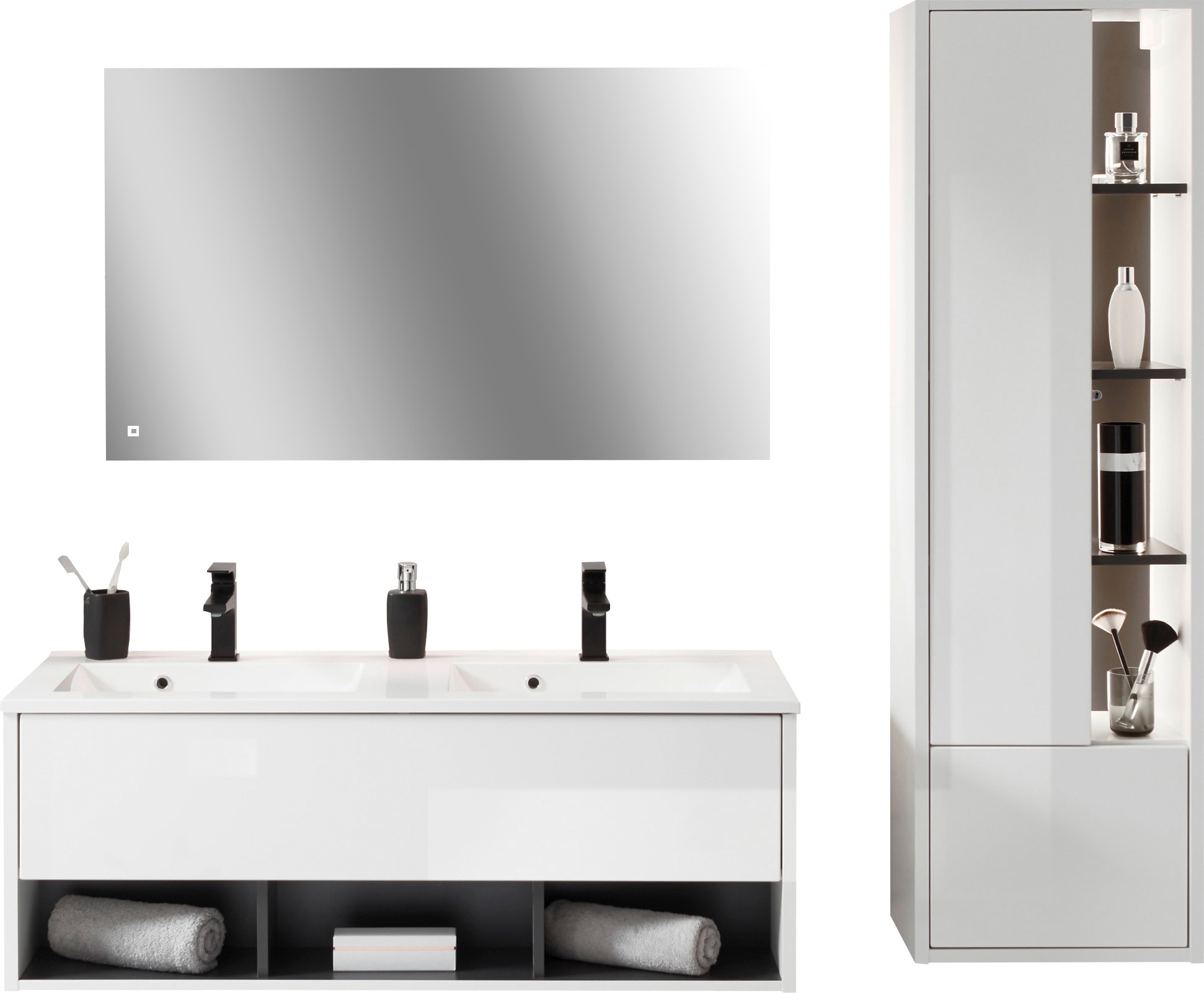 PLACES OF STYLE Badmöbel-Set »Studio Line, Bad im modernen Design, 3-teilig günstig online kaufen