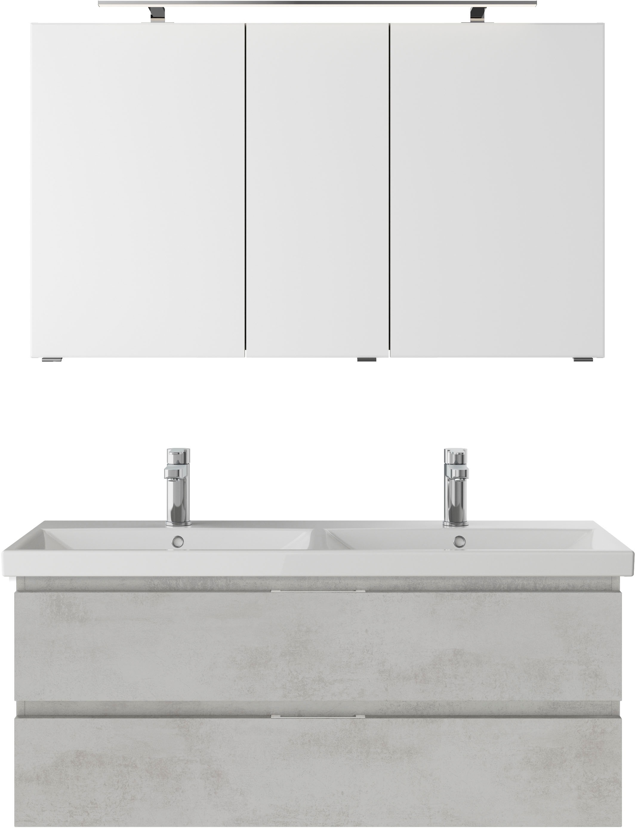 Saphir Badmöbel-Set »Serie 4035 2-teilig, Keramik-Doppelwaschtisch mit LED- günstig online kaufen