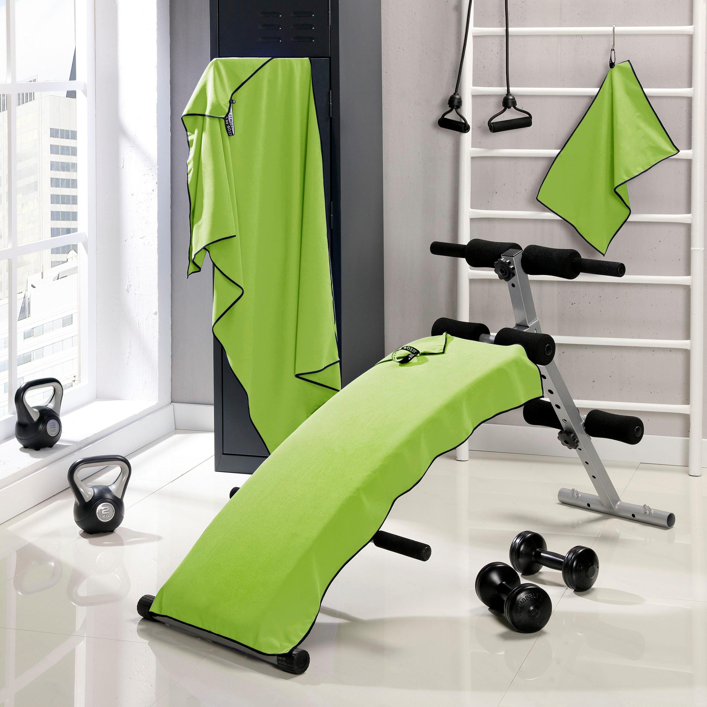 Gözze Sporthandtuch »Sports by Gözze«, (1 St., Sporthandtuch 70 x 140 cm), im Set, schnell trocknend, Mikrofaser, für Sport, Reisen & Camping