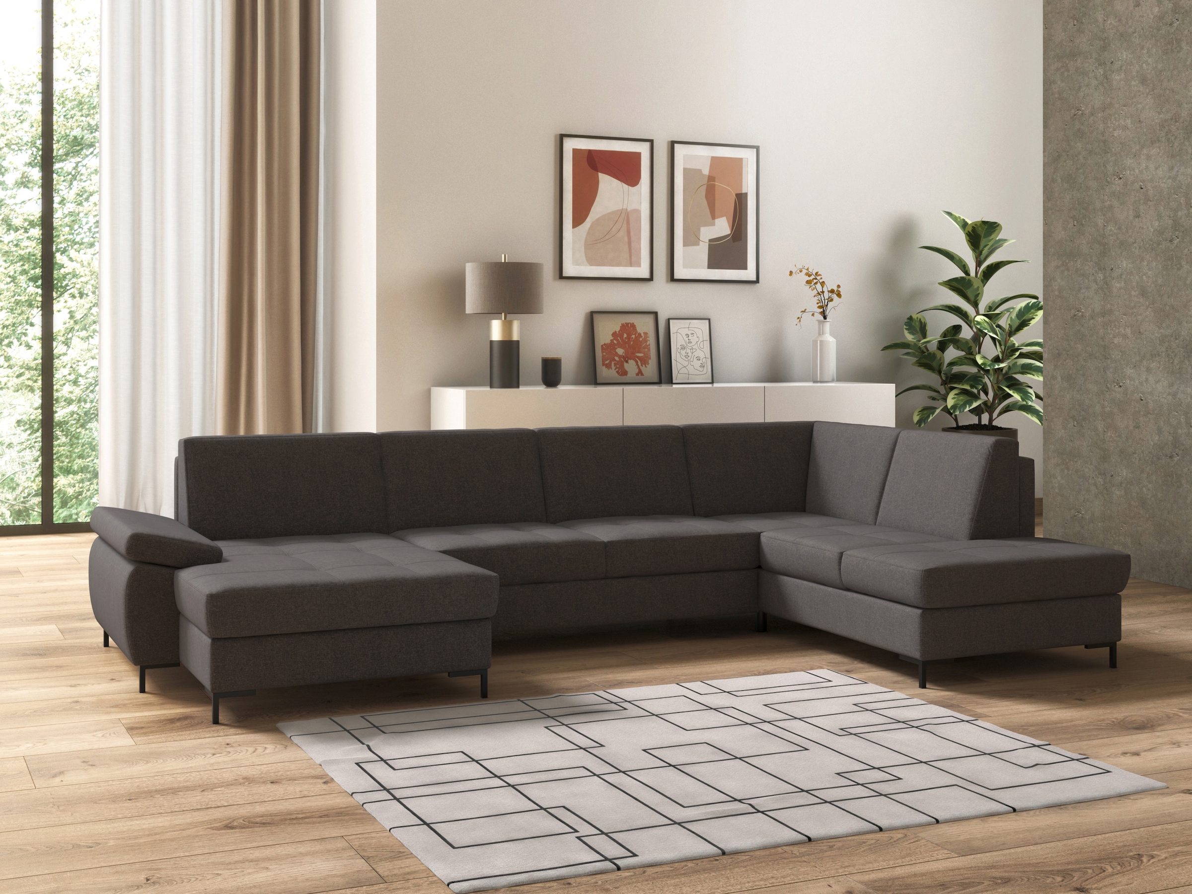 DOMO collection Wohnlandschaft "Capelo U-Form", mit Armteilverstellung, wah günstig online kaufen