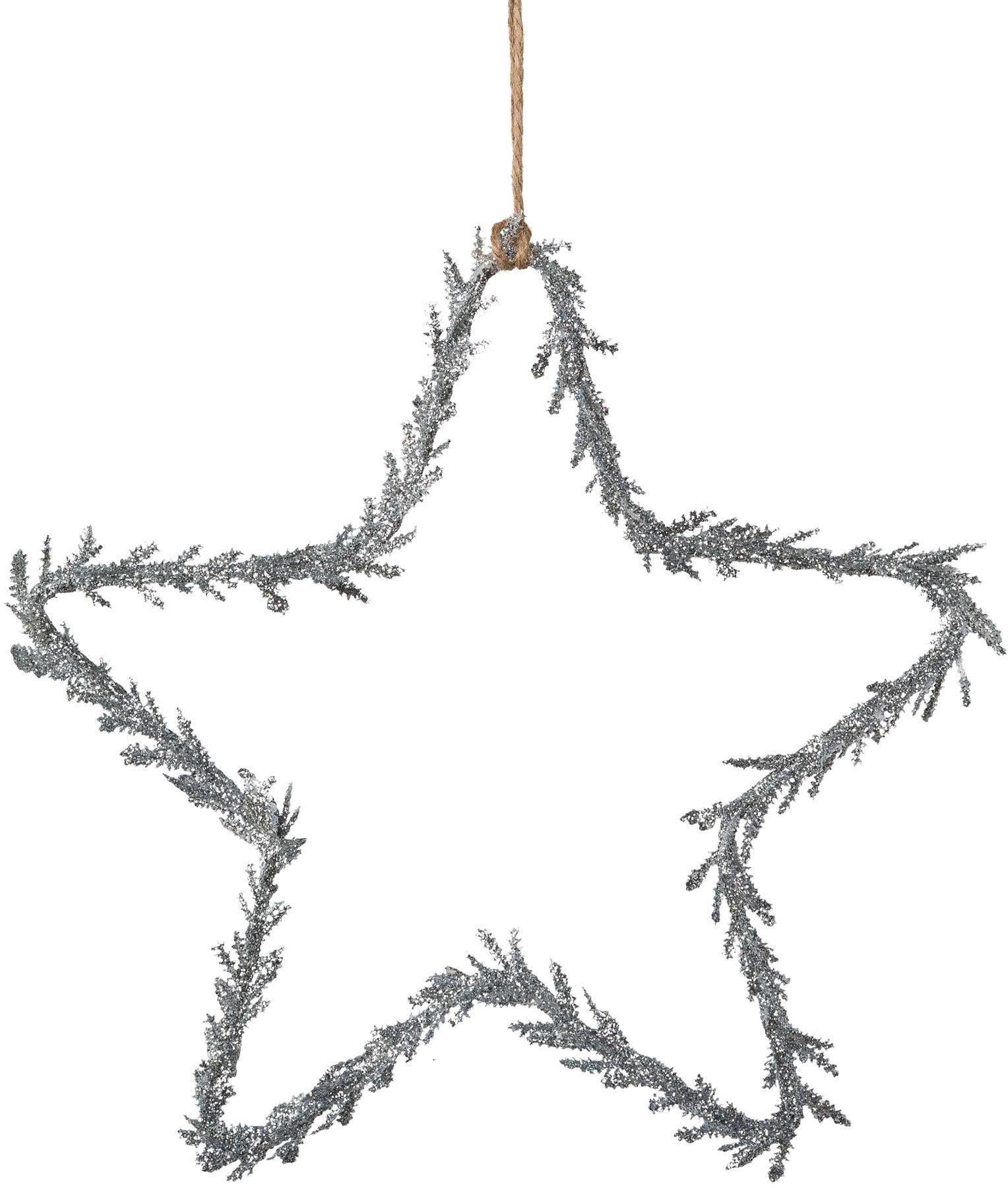 Creativ deco Dekostern »Weihnachtsstern, Glitter, Weihnachtsdeko«, (9 St.)