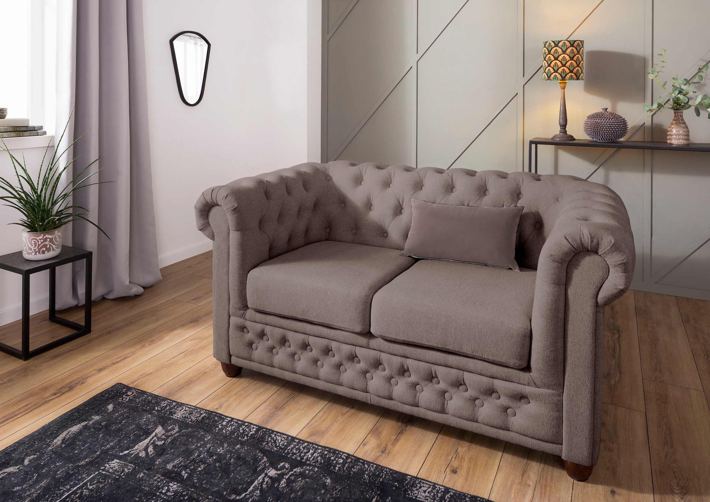 Home affaire Chesterfield-Sofa New Castle, mit hochwertiger Knopfheftung in günstig online kaufen