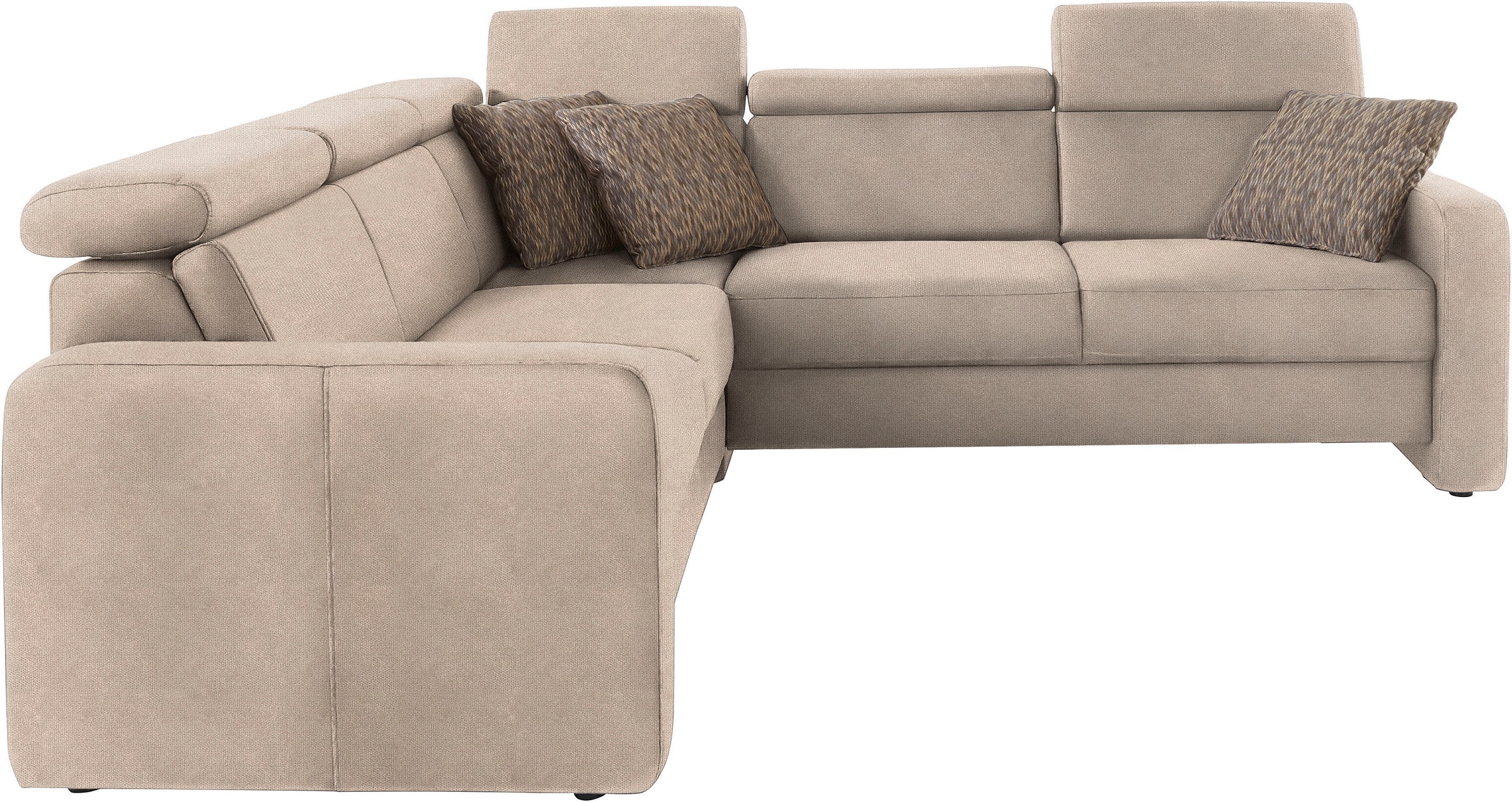 sit&more Ecksofa »Bologna L-Form«, Kopfteilverstellung, wahlweise mit Bettfunktion und Schubkasten