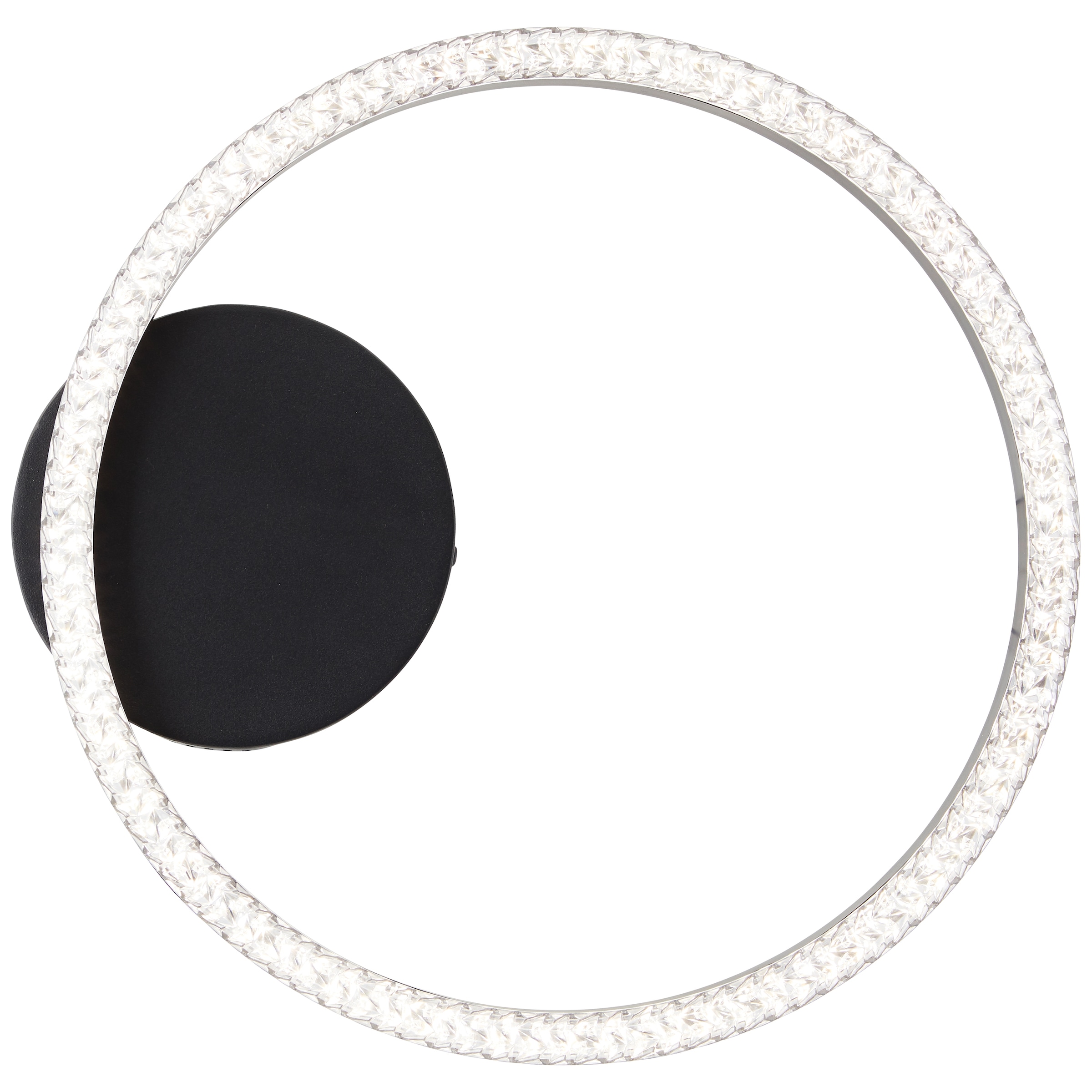 Brilliant LED Deckenleuchte »Aurelia«, Kristalloptik, Ø 30 cm, 1500 lm, 4000 K, Metall/Kunststoff, schwarz