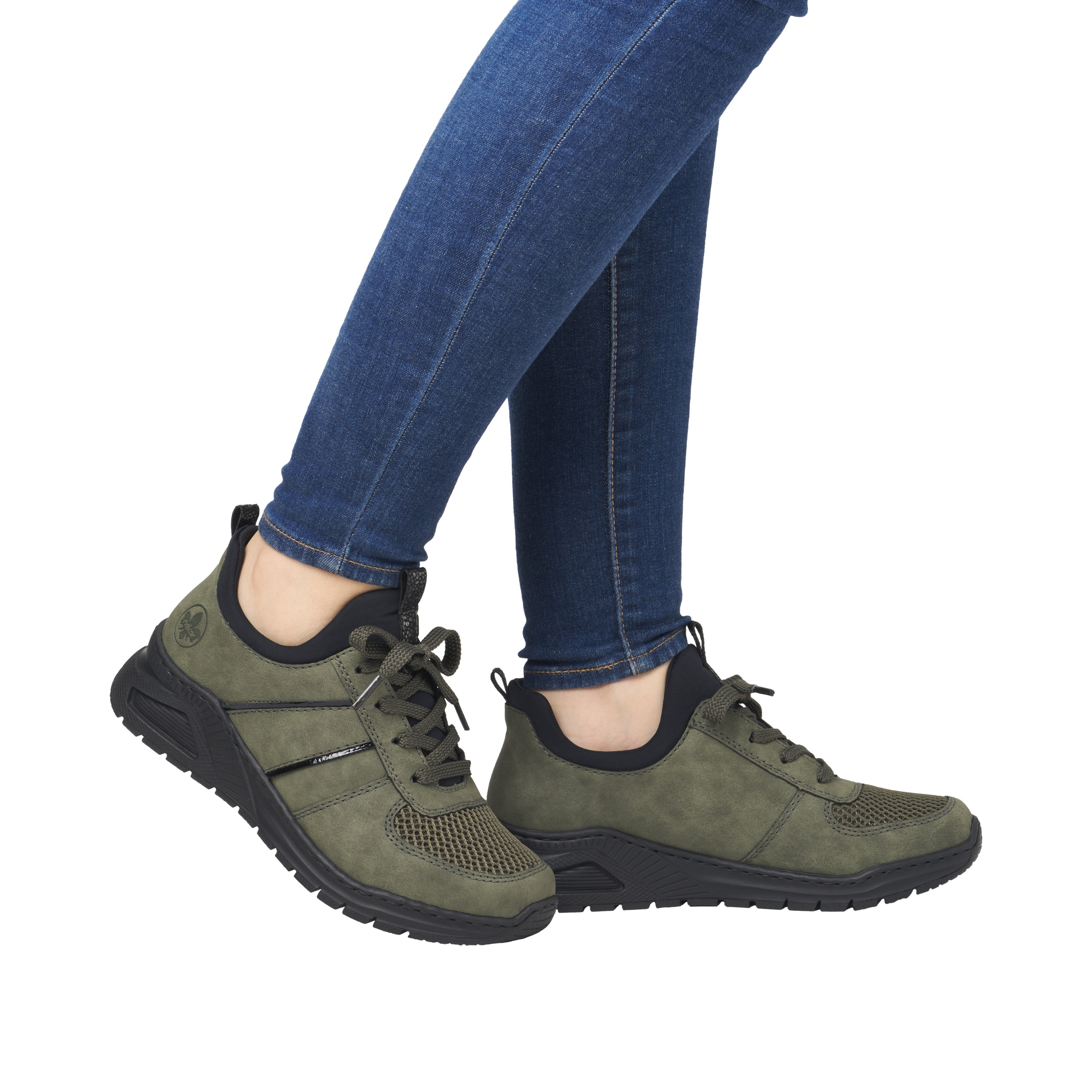 Rieker Slip-On Sneaker, Schlupfschuh, Halbschuh, Freizeitsneaker, weiche MemoSoft-Innensohle