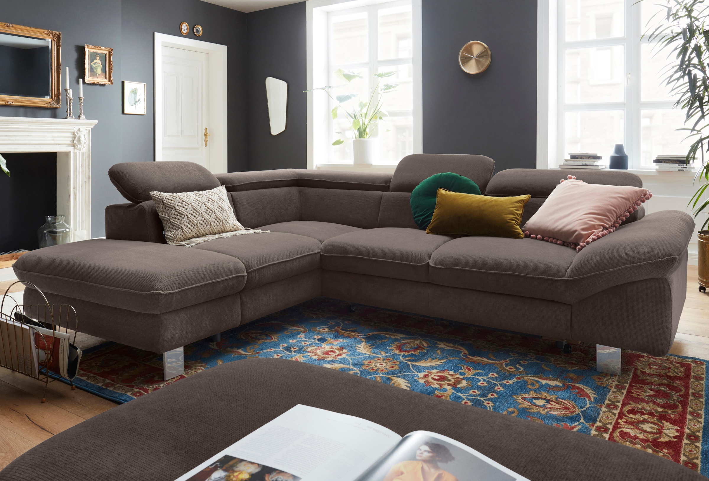 COTTA Ecksofa »Driver L-Form« mit Kopfteilverstellung, wahlweise mit Bettfunktion & Bettkasten