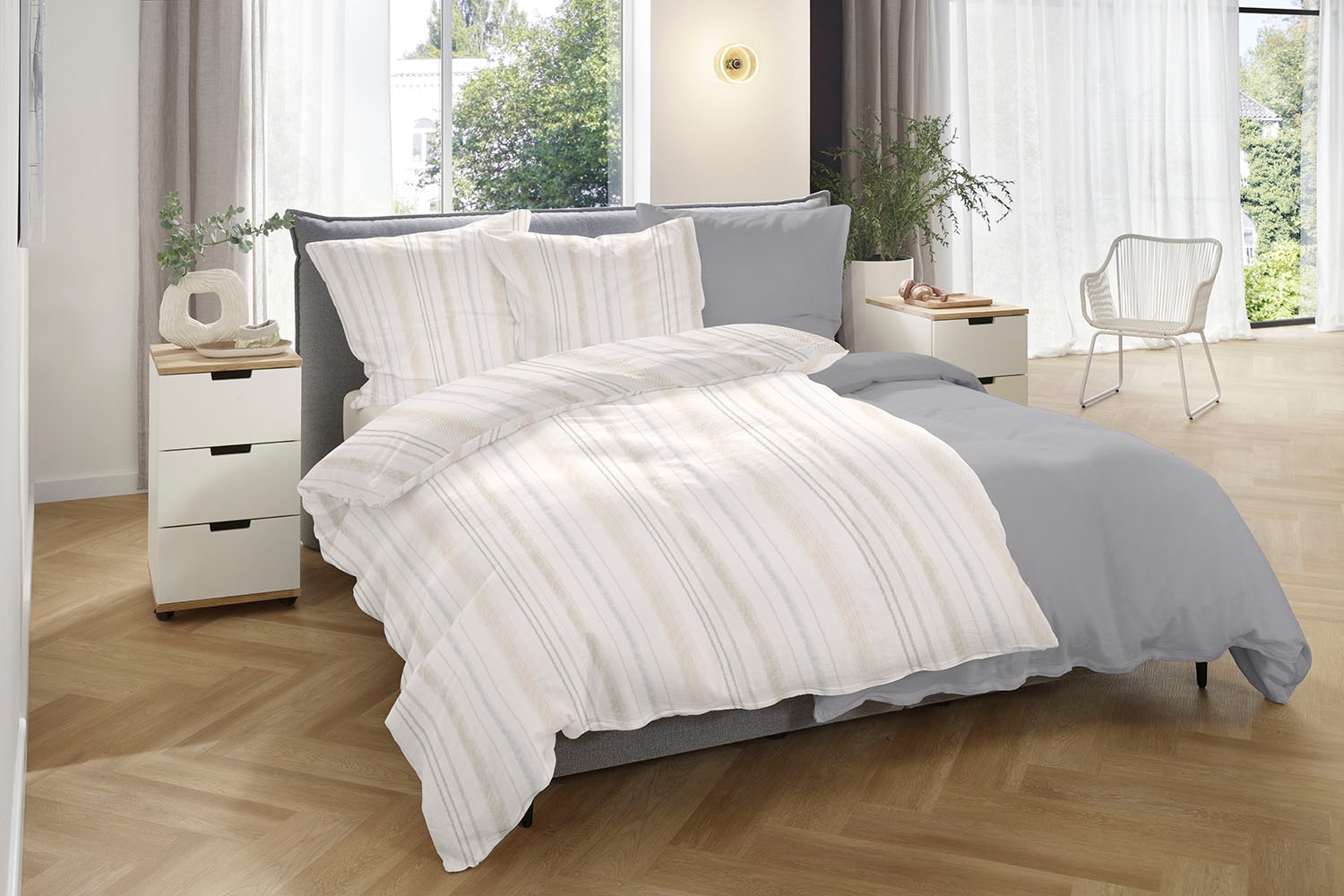 Primera Bettwäsche »Halbleinen-Bettwäsche« 2 tlg. Uni