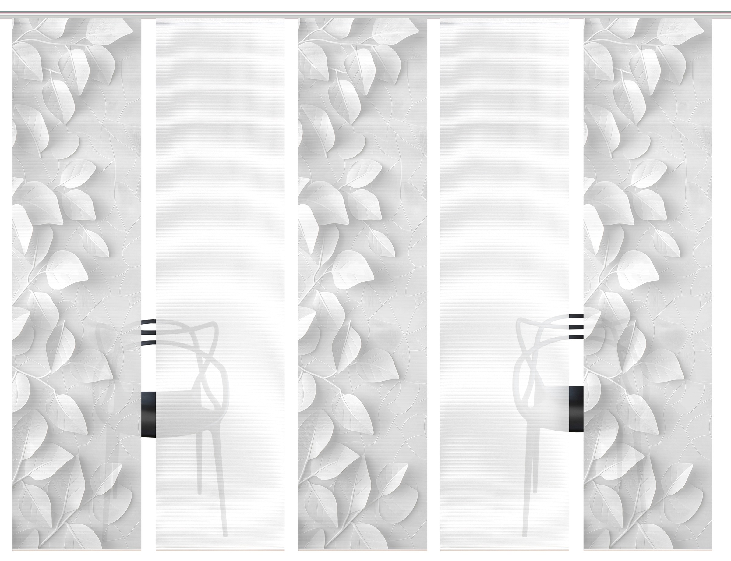 Vision S Schiebegardine »RIXA« Paneelwagen 5 Stk. tlg. Schiebevorhang,Bambusoptik,Digitaldruck,SET