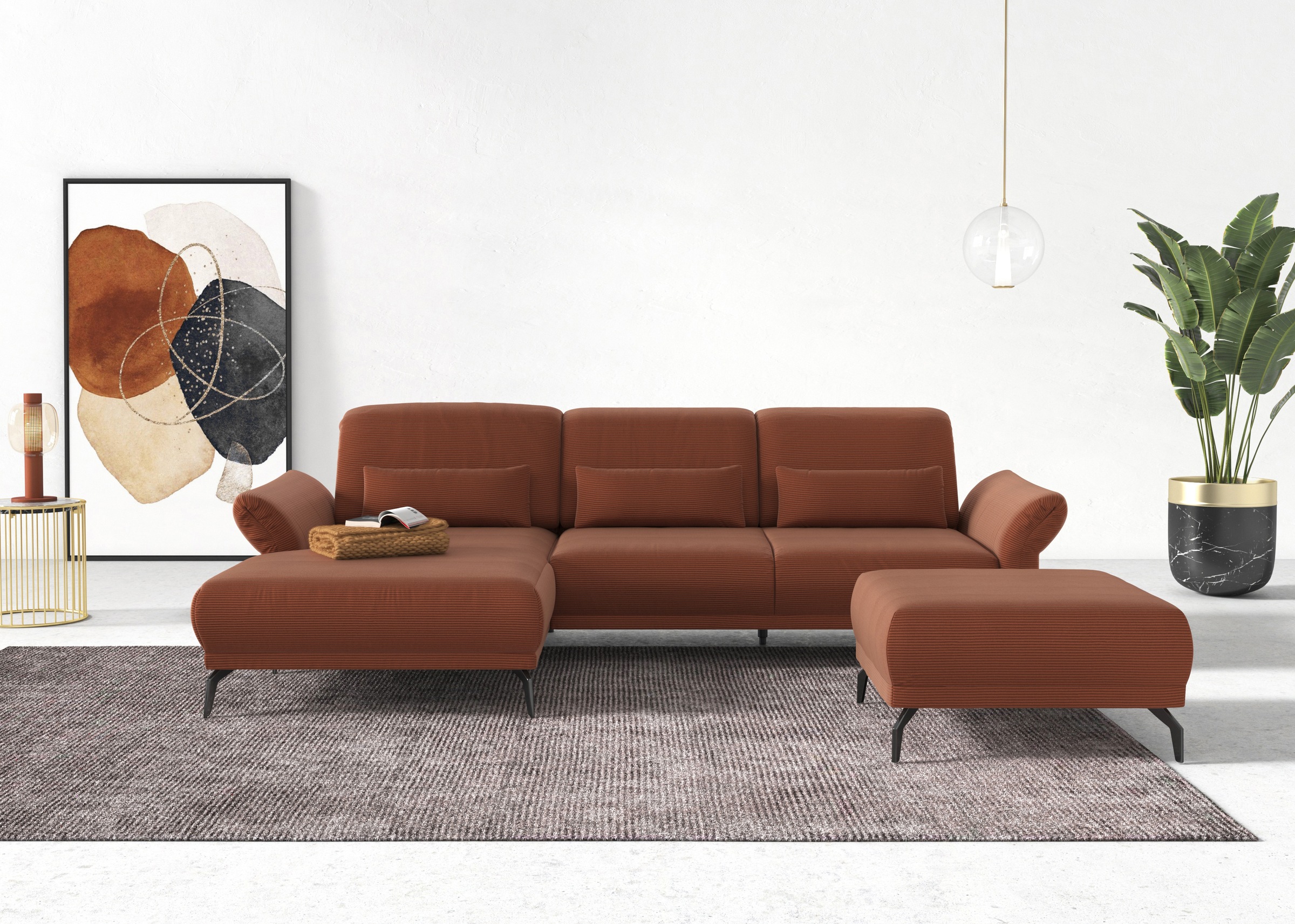 INOSIGN Ecksofa »Coco L-Form« Sitztiefen-, Arm- und Kopfteilverstellung, Co günstig online kaufen
