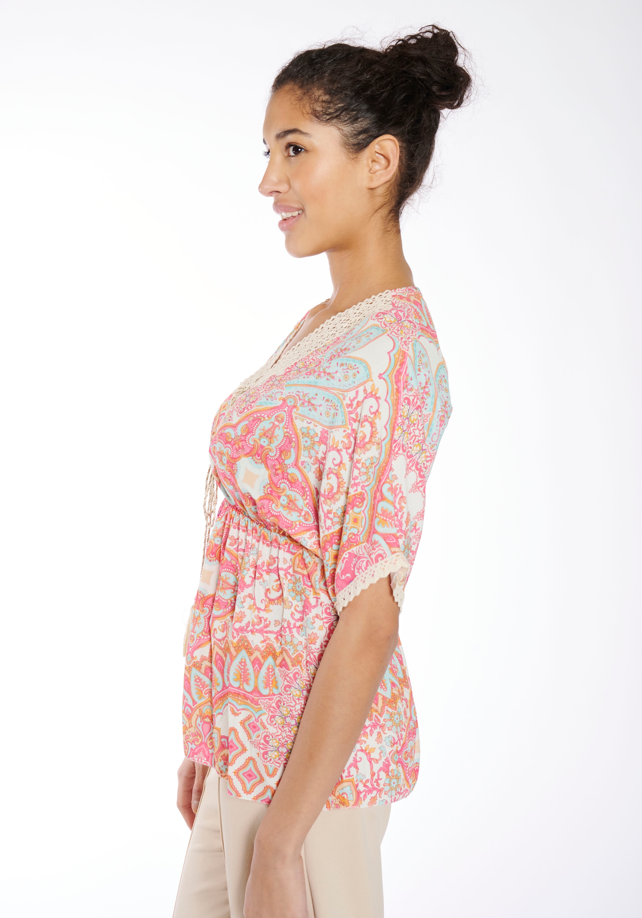 HaILY’S Blusenshirt »SS V TP Si44ona«, sommerlich bunter Print