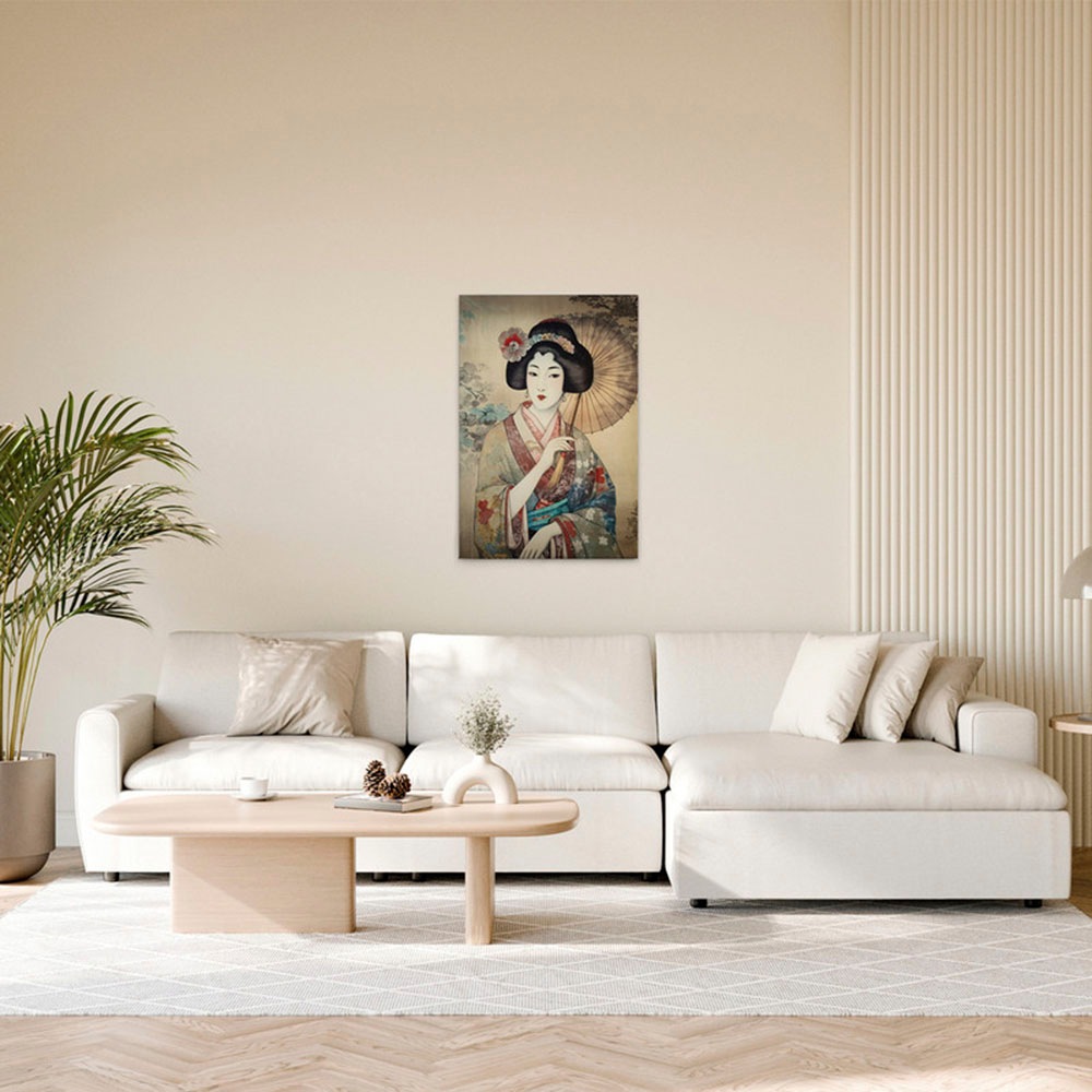 A.S. Création Leinwandbild »Geisha Vintage - Wandbild Bunt Beige Keilrahmen günstig online kaufen