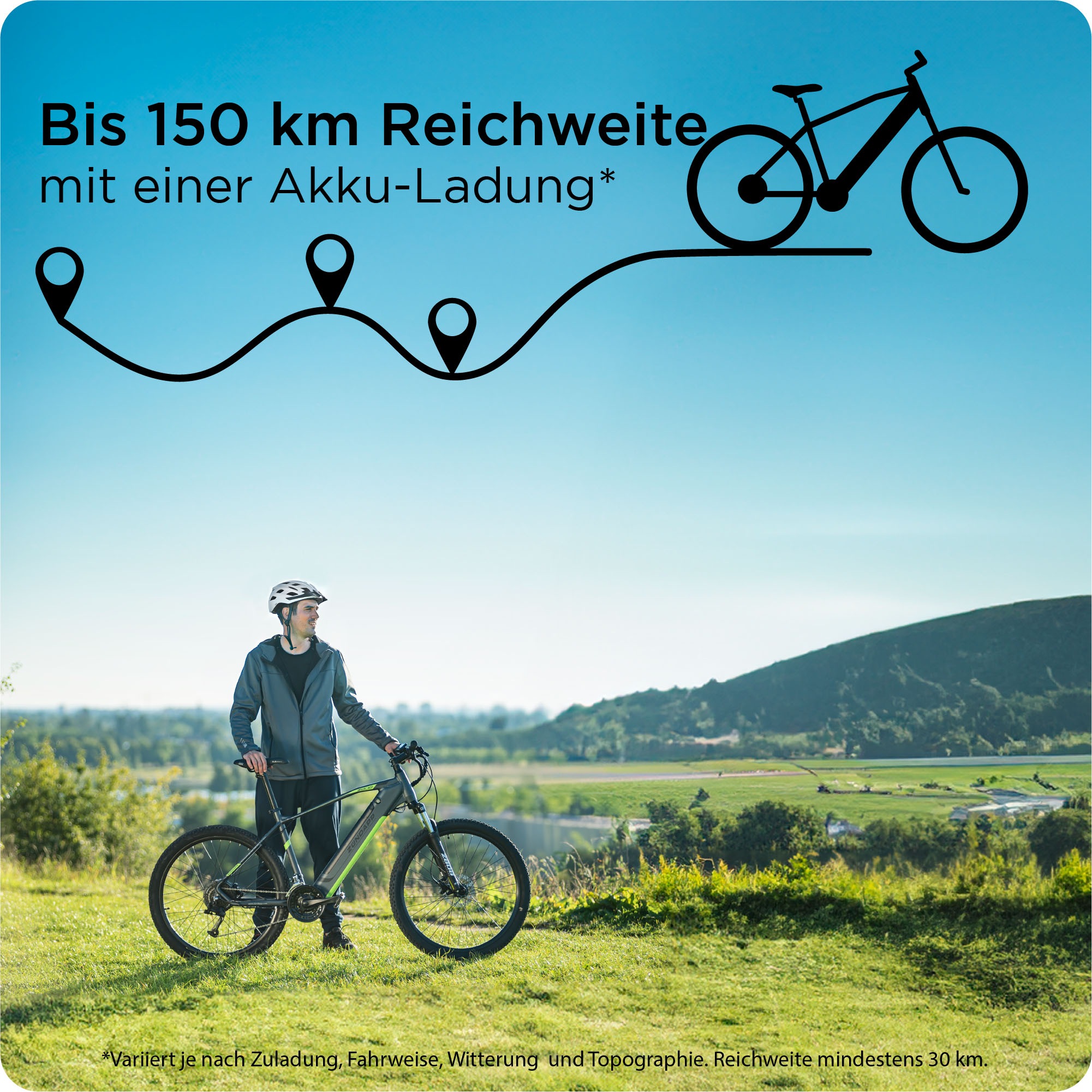 Zündapp E-Bike »Z808«, 24 Gang, Heckmotor 250 W, Pedelec, Elektrofahrrad für Damen u. Herren, MTB