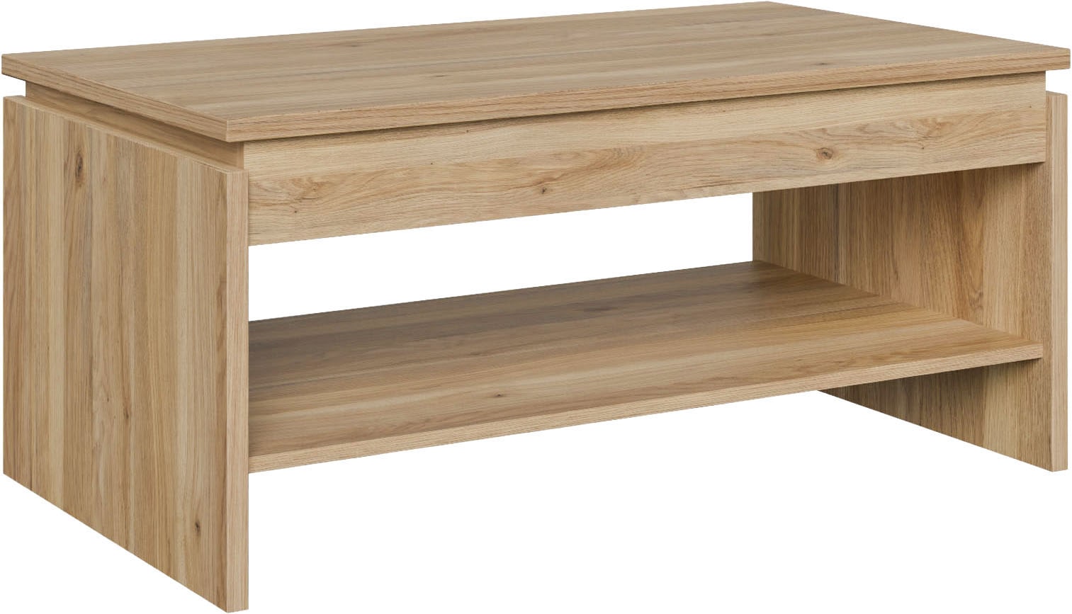 FORTE Couchtisch »Couchtisch, Ablage, Stauraum, als Esstisch nutzbar« höhenverstellbar, B/H/T 100/45,7/56 cm