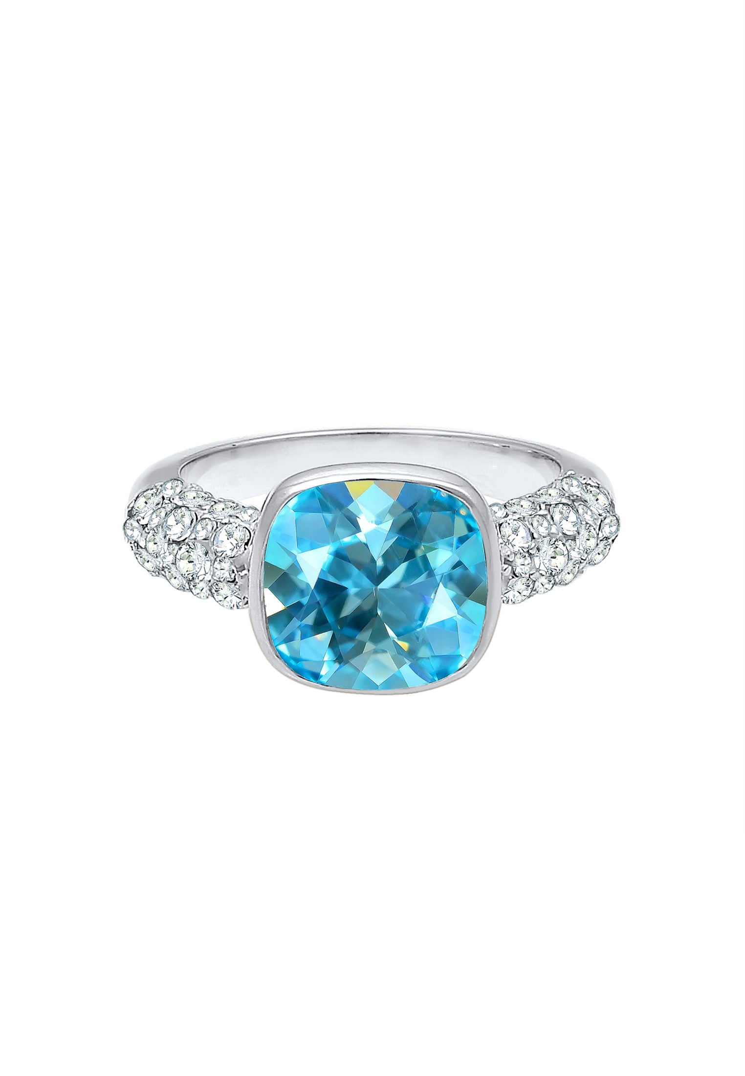 Elli Premium Verlobungsring »Glas Kristalle Hellblau 925 Sterling Silber«