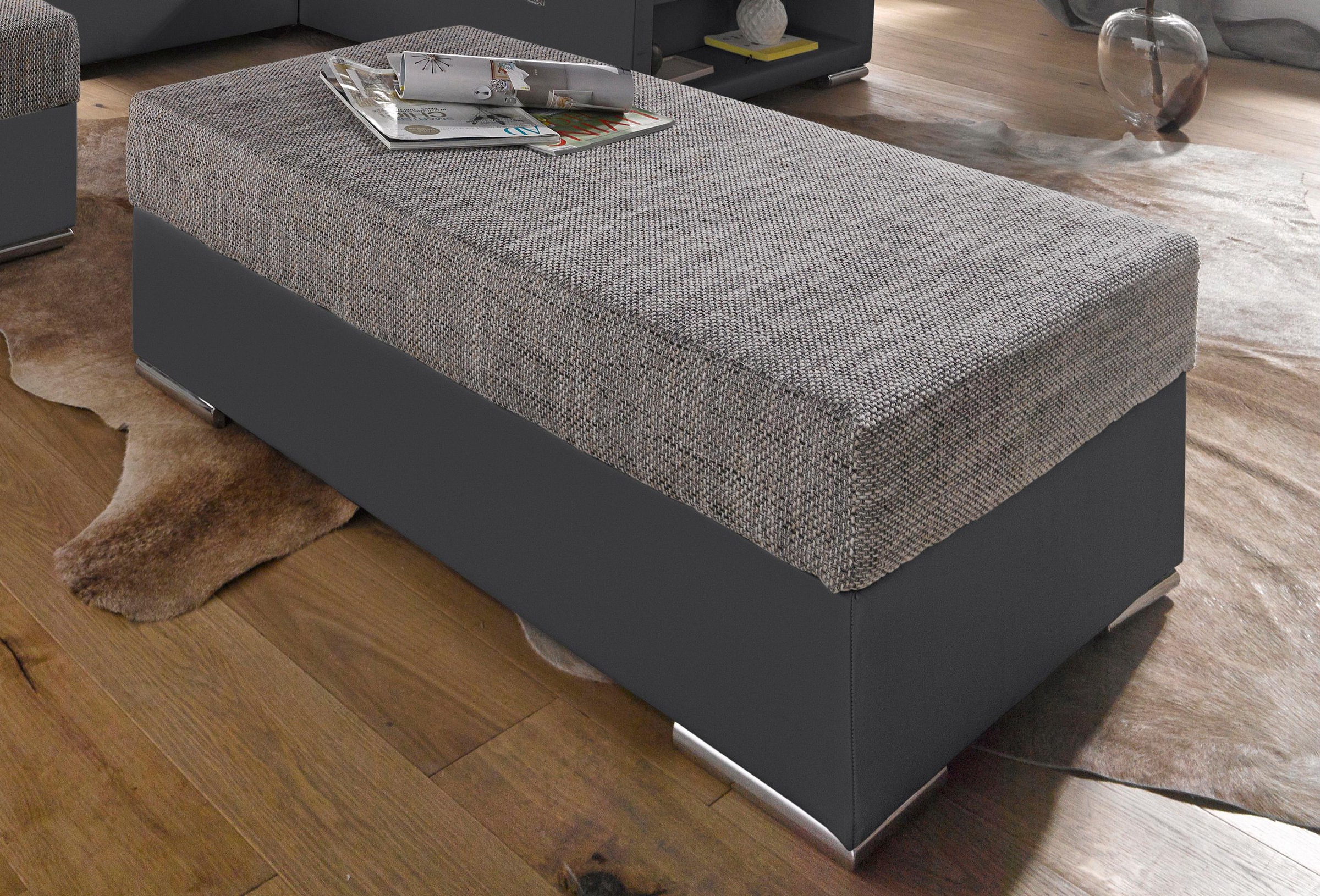 COLLECTION AB Hocker »John«, Frei im Raum stellbar, wahlweise mit Federkern