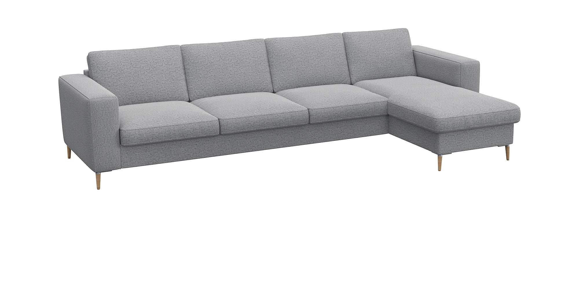 FLEXLUX Ecksofa »Fiore, super Sitzkomfort durch Kaltschaum im Sitz, L-Form«, breite Armlehnen, Füße Alu+ Eiche