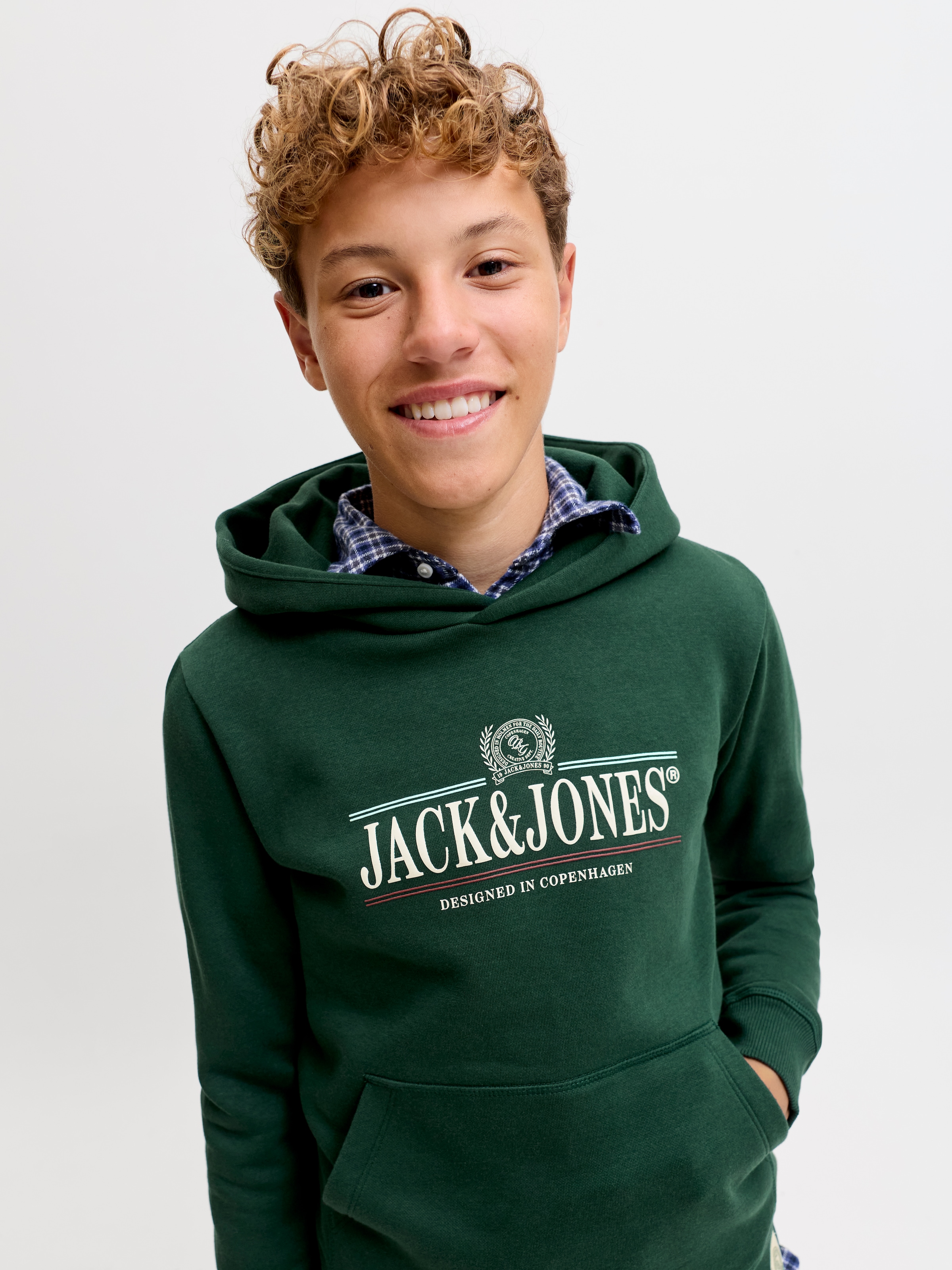 Jack & Jones Junior Kapuzensweatshirt »JORFREDERIKSBERG GRAPHIC BOX SH JNR«, Baumwollmischung, regular fit
