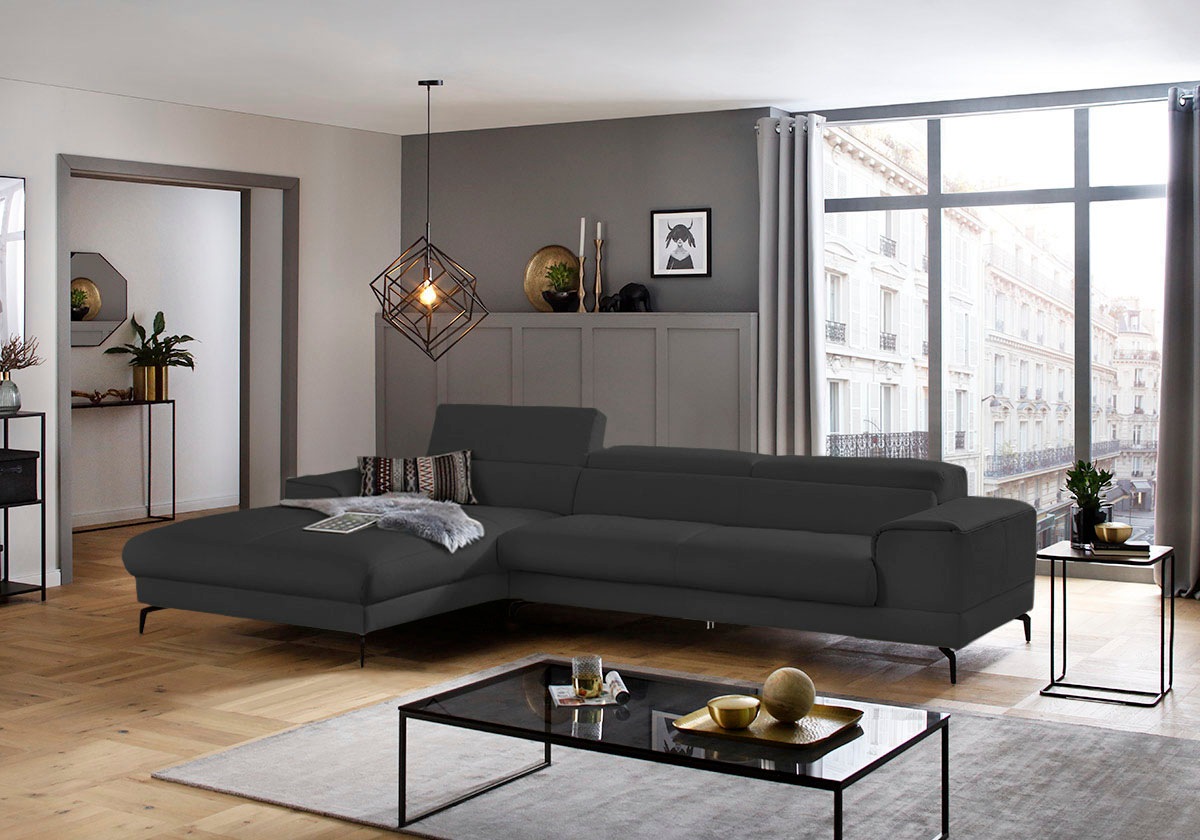 W.SCHILLIG Ecksofa »piedroo, Designsofa mit tollem Sitzkomfort, bequem, L-F günstig online kaufen