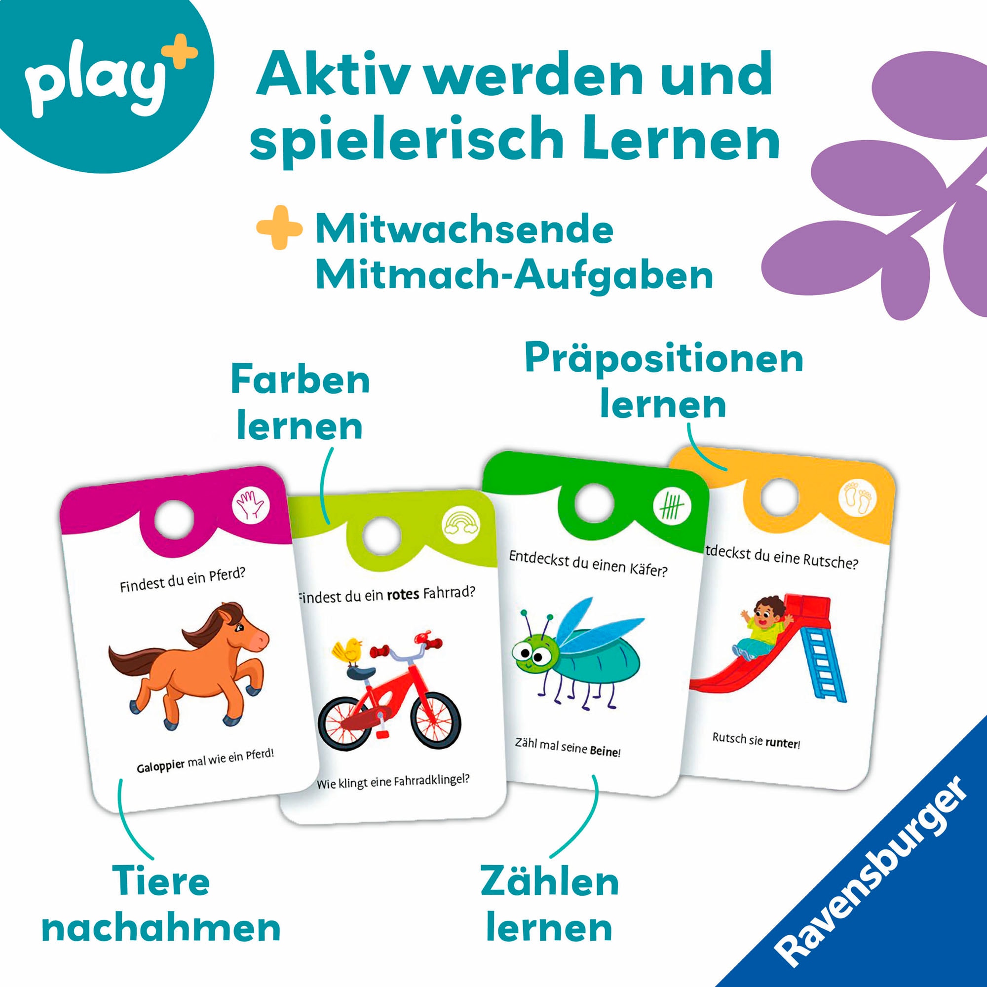Ravensburger Spiel »Play+ Spiel & Mach mit! Karten: Sachen suchen: unterwegs«