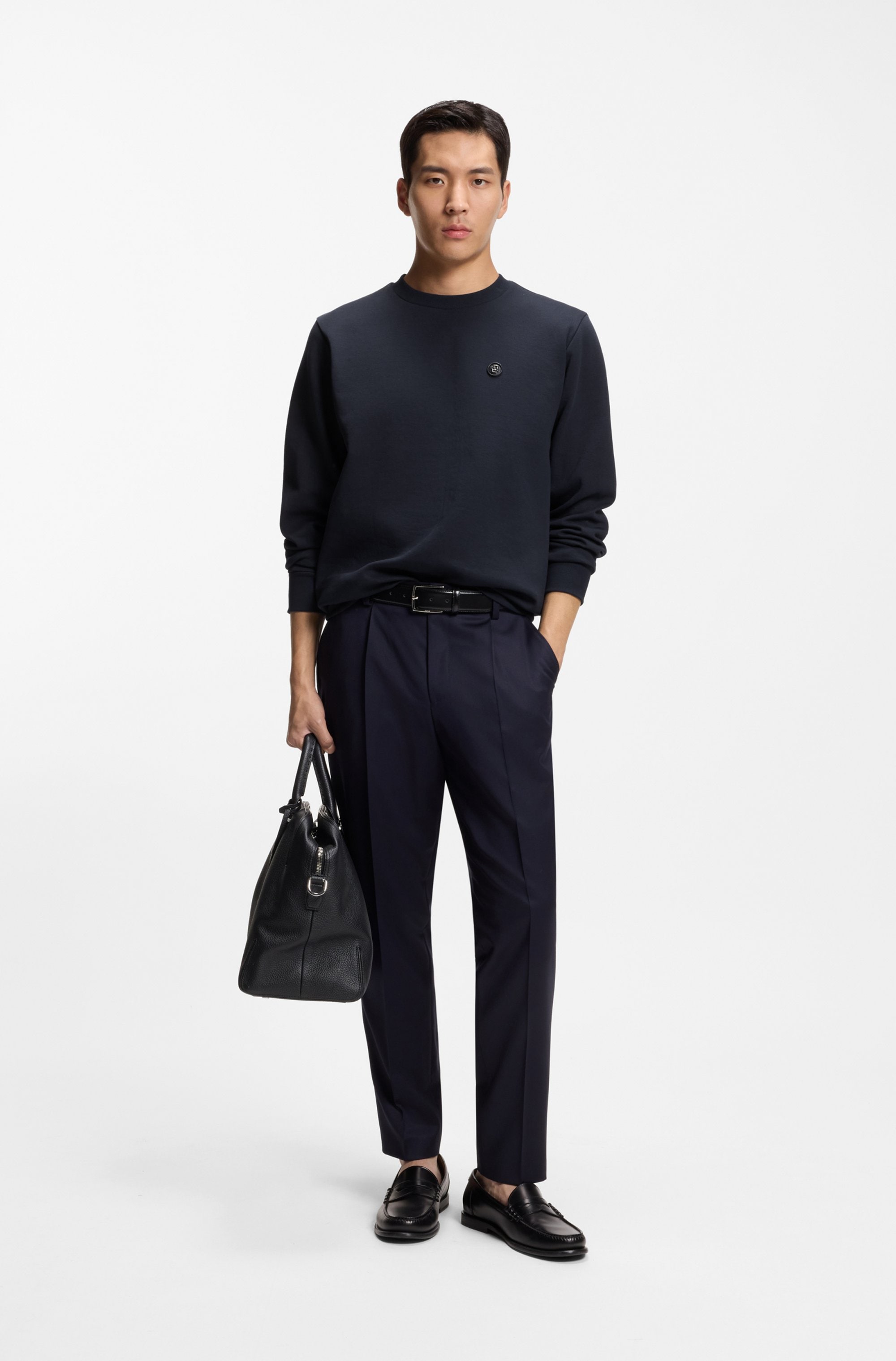 BOSS Sweatshirt »C-Sharpe«, Regular Fit, Baumwollmix, Rundhalsausschnitt
