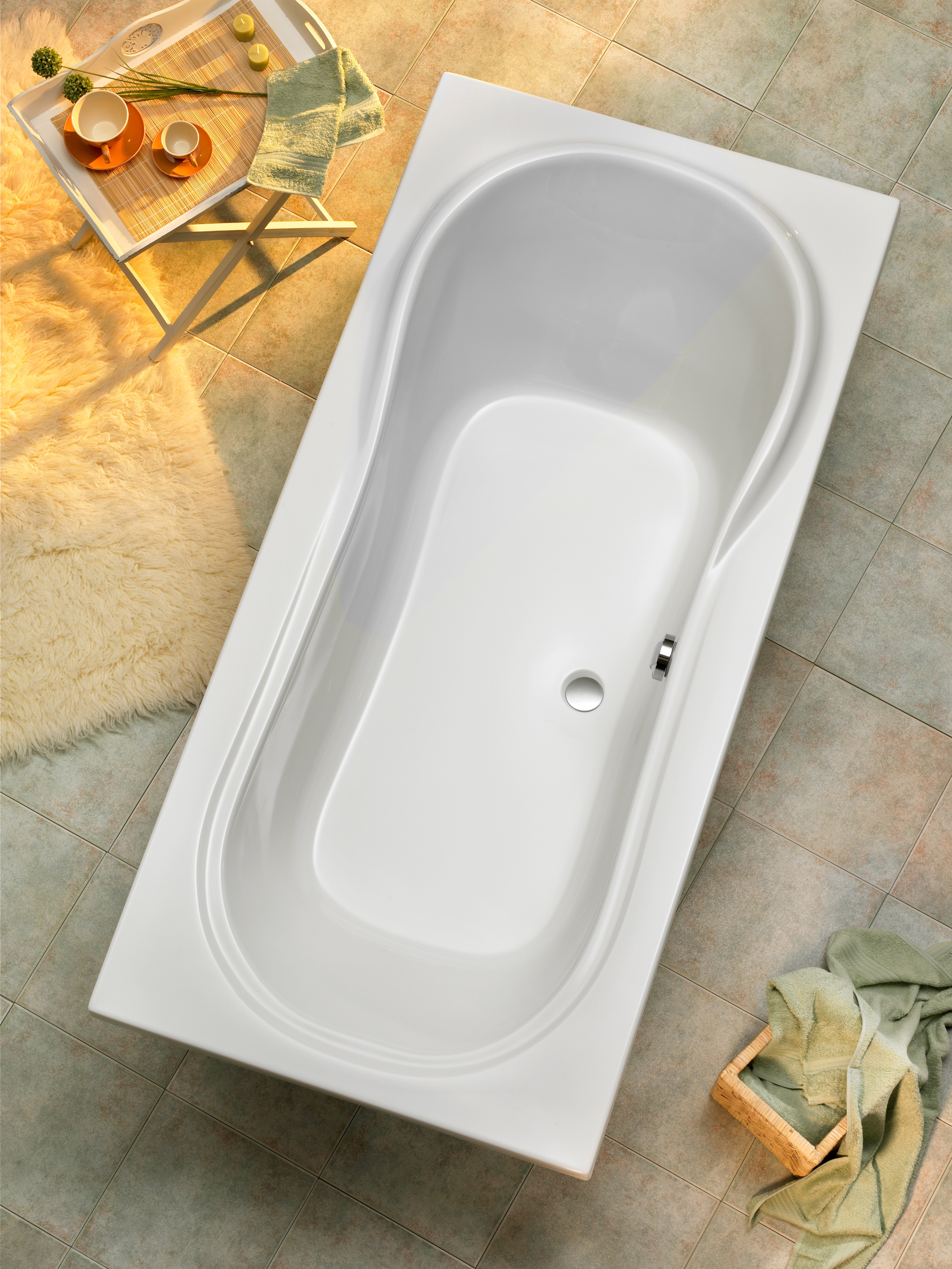 OTTOFOND Badewanne »Palma« Höhe 45 cm verstellbare Füße mit Fußgestell und günstig online kaufen