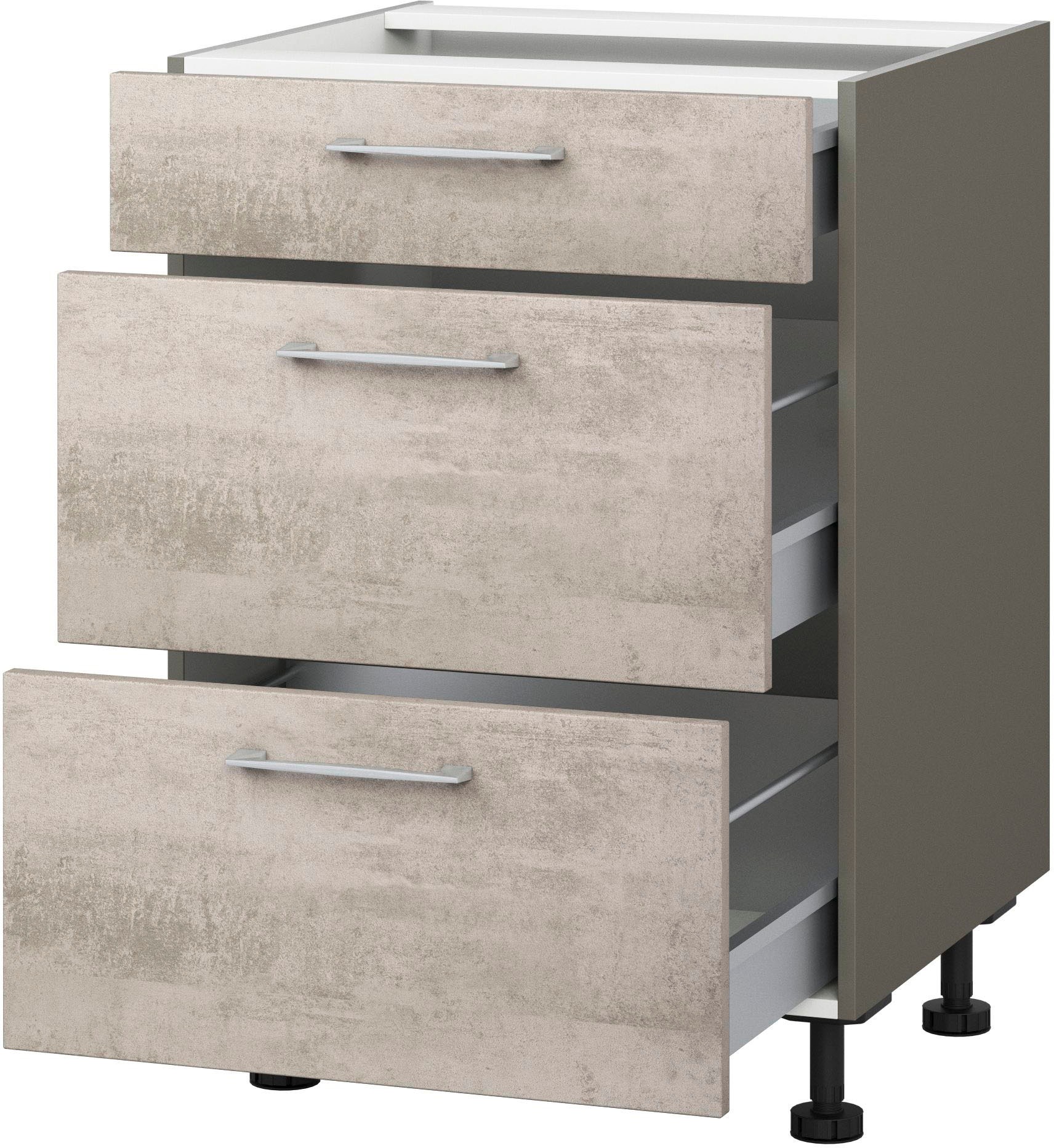 KOCHSTATION Auszugsunterschrank "KS-Trea U2AS50" mit drei Auszügen, Breite günstig online kaufen