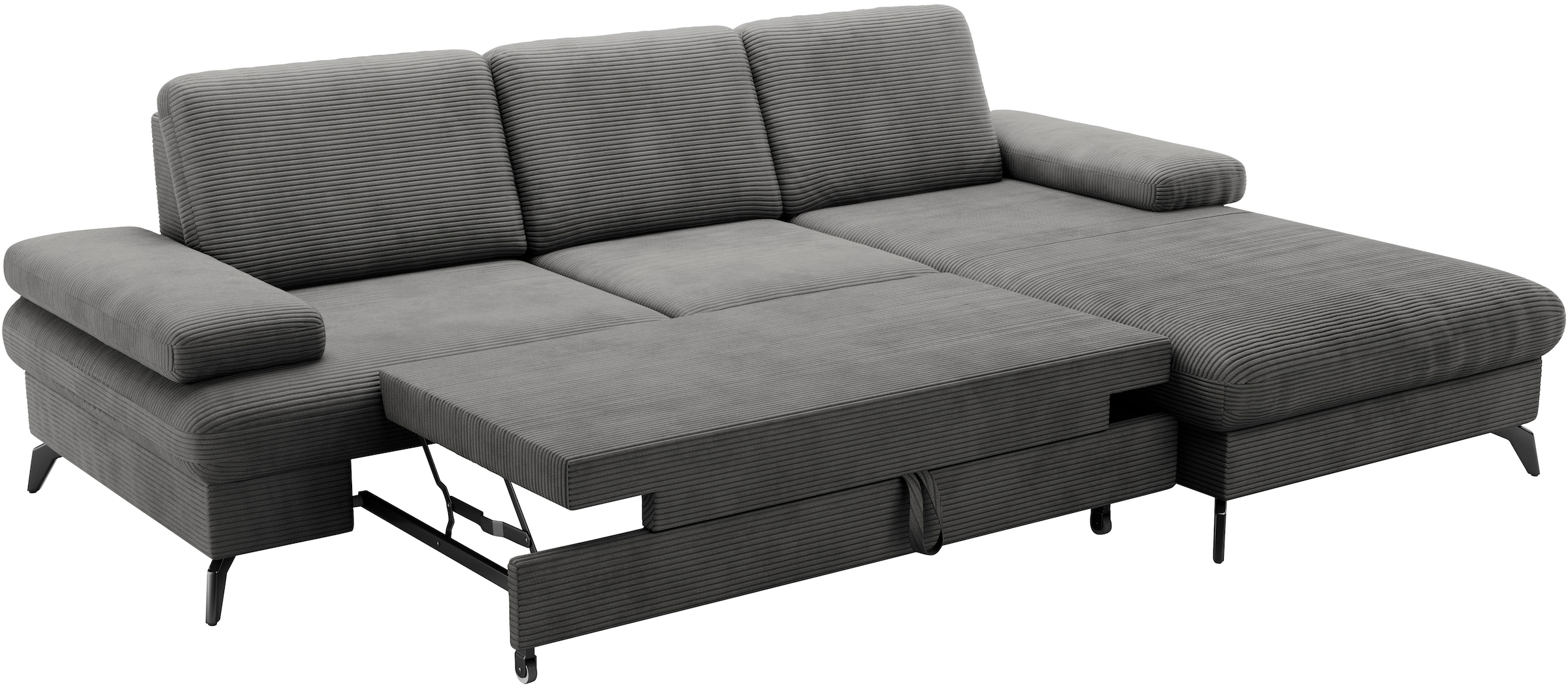 sit&more Ecksofa »Morris Jubi L-Form«, inkl. Armteilfunktion und 1 Zierkissen, wahlweise mit Bettfunktion