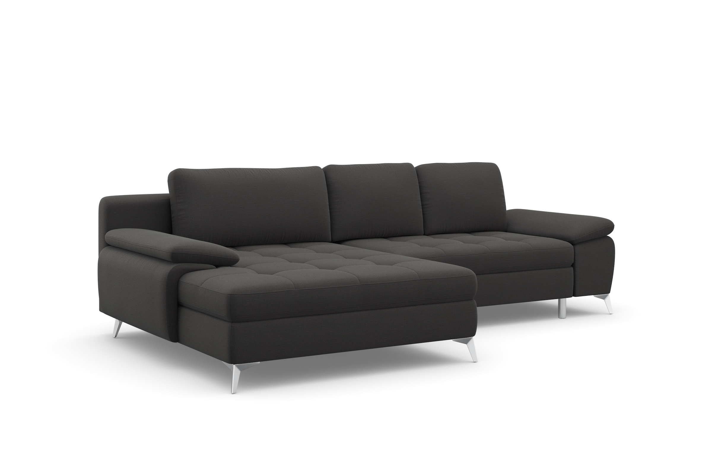 sit&more Ecksofa »Latigo L-Form«, mit Mega-Recamiere, wahlweise mit Bettfunktion und Bettkasten