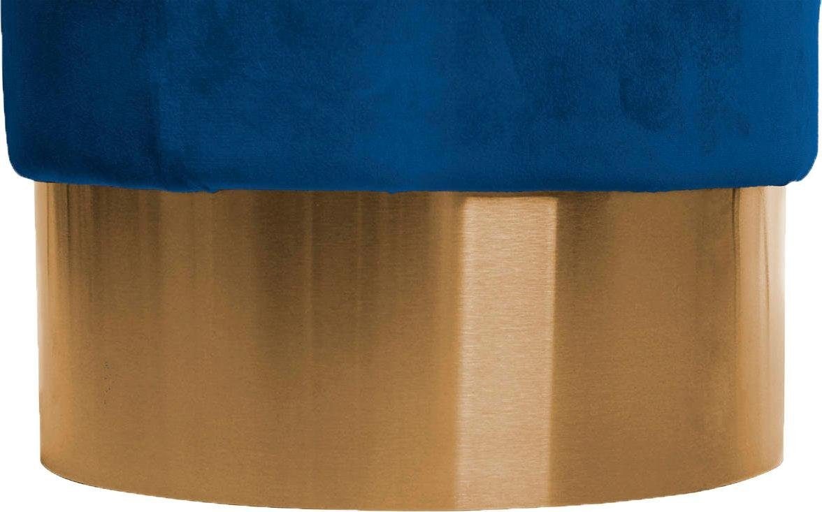 Kayoom Hocker »Nano 110, Hocker in stilvollem Design, runde Form, mit Fuß aus Metall«, (1 St.), Golz Akzente, mit pflegeleichtem Stoffbezug, runde Form