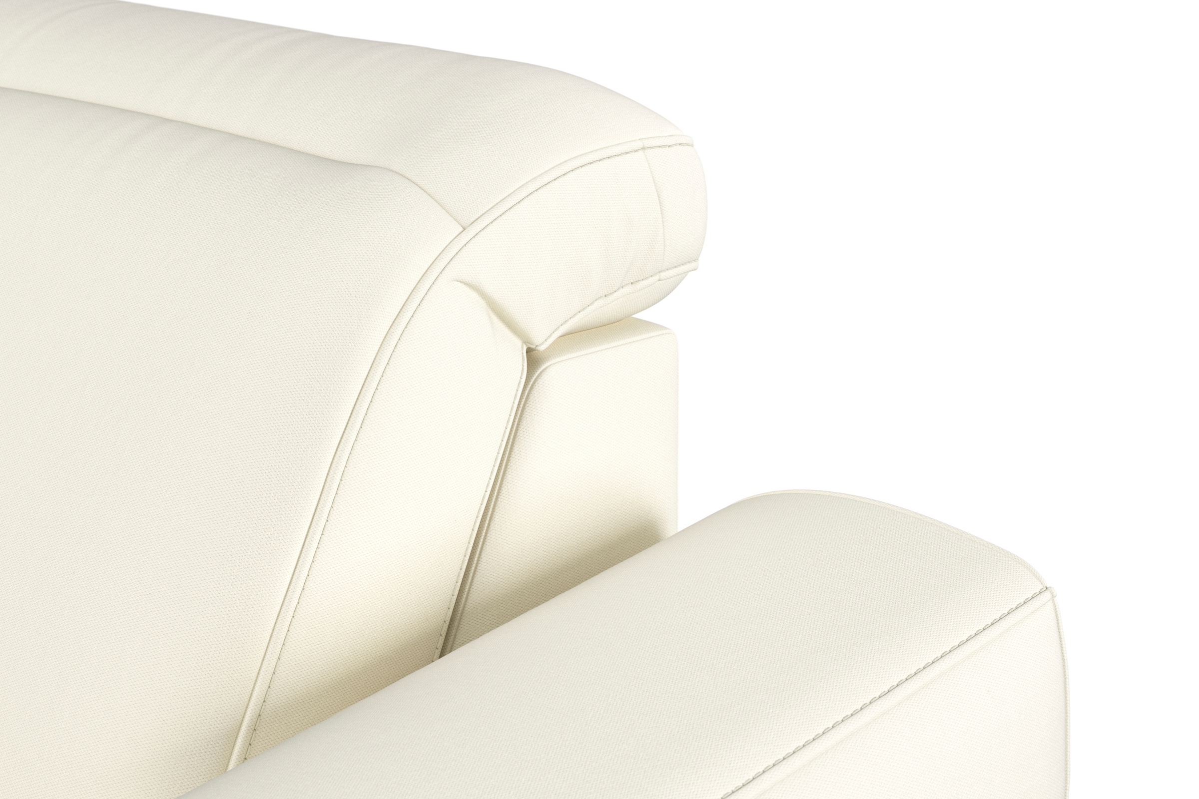 sit&more Ecksofa »Dundee L-Form«, mit Federkern und Edelstahlfüßen, wahlweise mit Kopfteilverstellung
