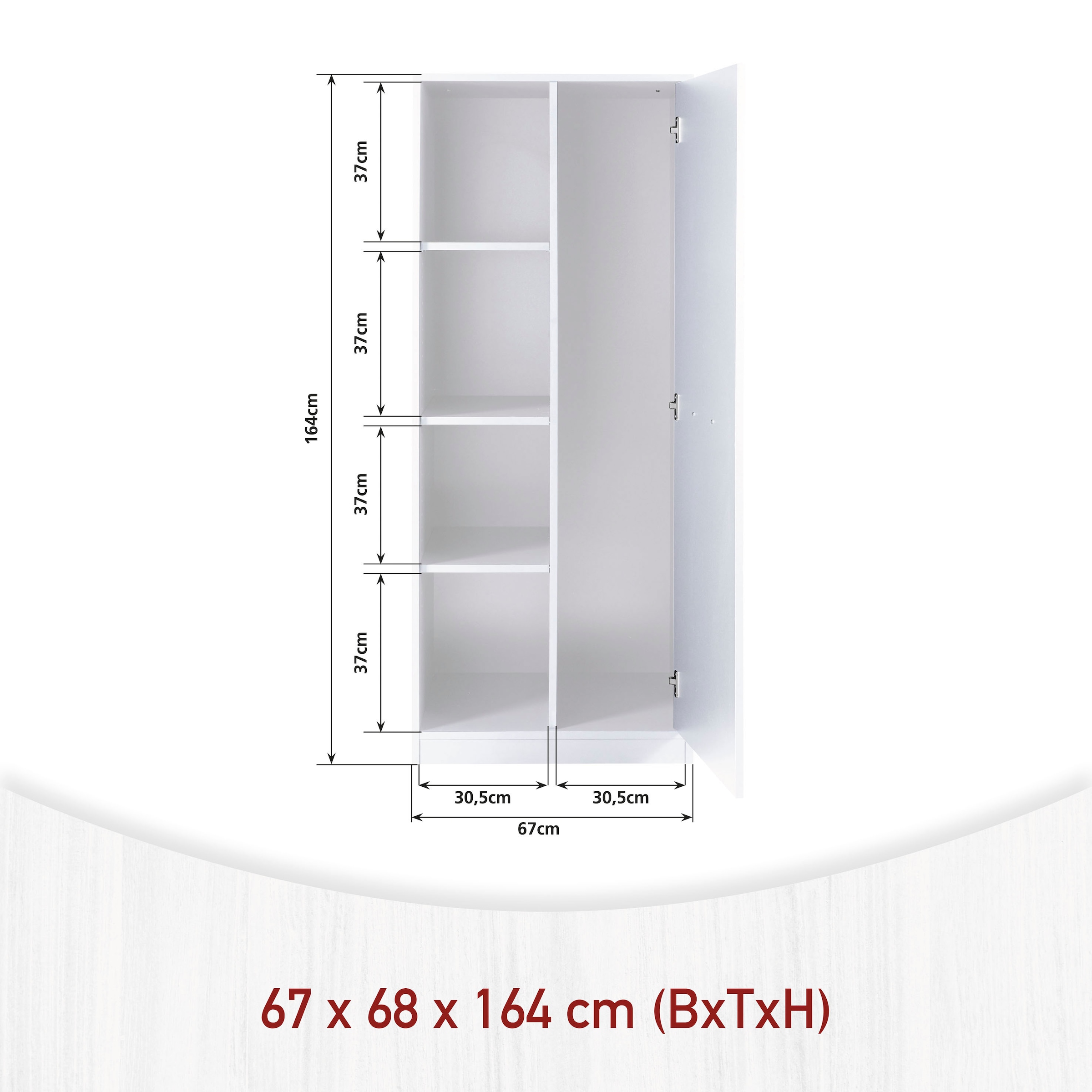 Inter Link Mehrzweckschrank-Set »Norela, Modulares Waschmaschinen-Set mit Hochschrank & Stauraum« 6 Stk. tlg.