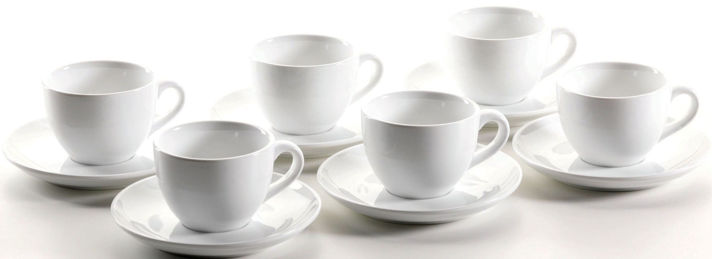 MÄSER Tasse auf kaufen (Set, 6 tlg., Kaffeeobertassen-6 Untertassen), Raten 12 spülmaschinengeeignet »Colombia«