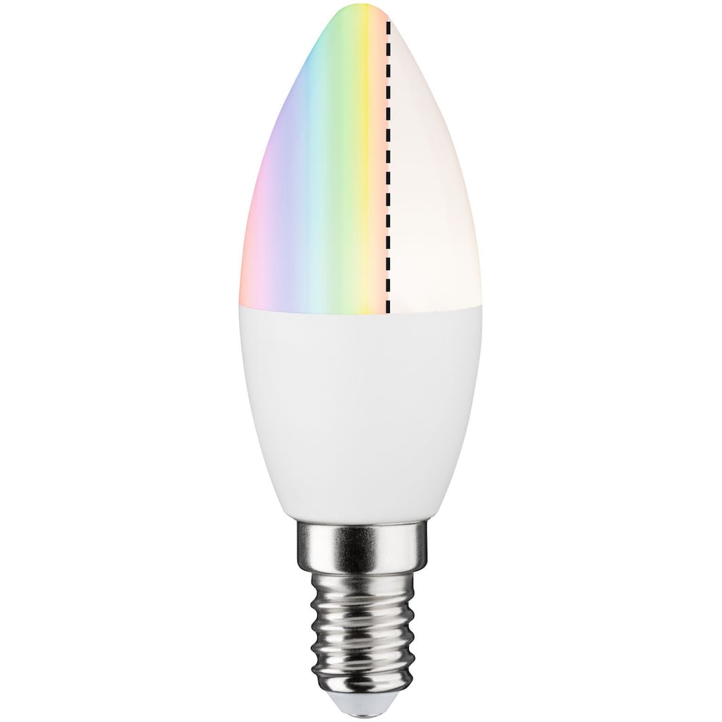 Paulmann LED-Leuchtmittel »Smart Home Zigbee Kerze 6,3 W Matt E14 RGBW«, E14, 1 St., Farbwechsler