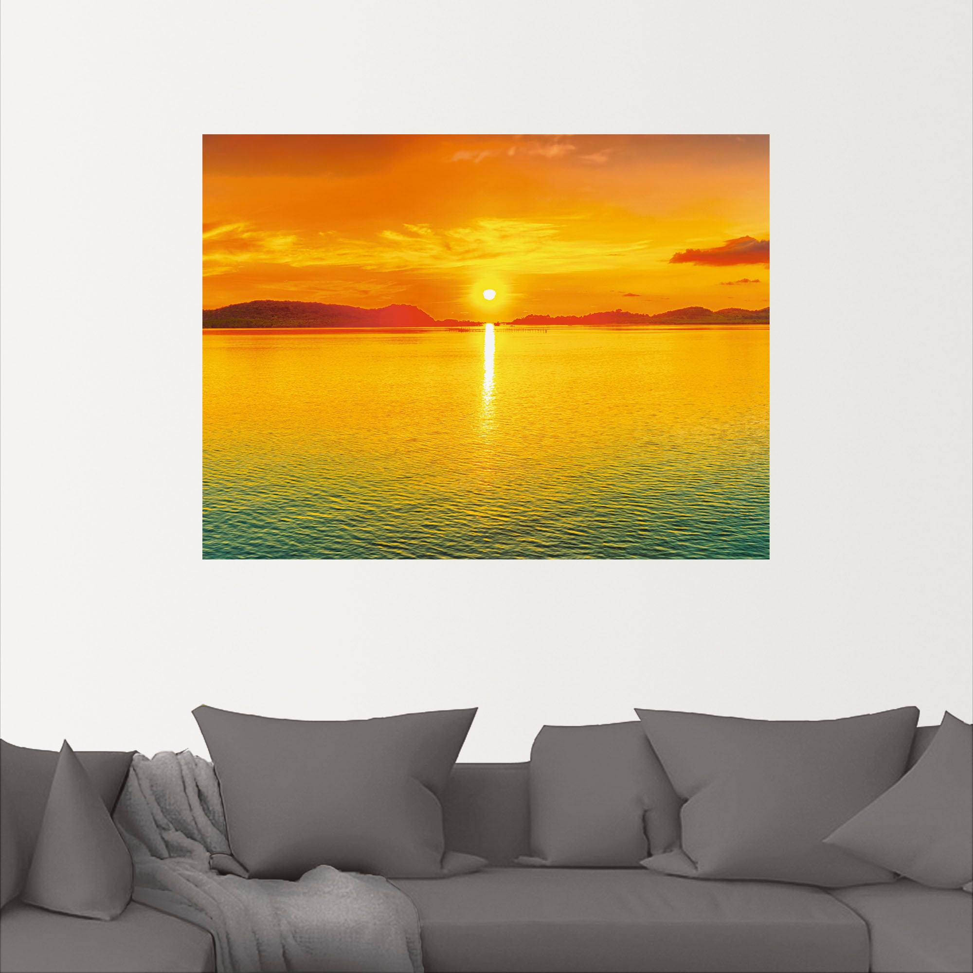Artland Wandfolie »Sonnenuntergangspanorama«, Sonnenaufgang & -untergang, (1 St.), selbstklebend