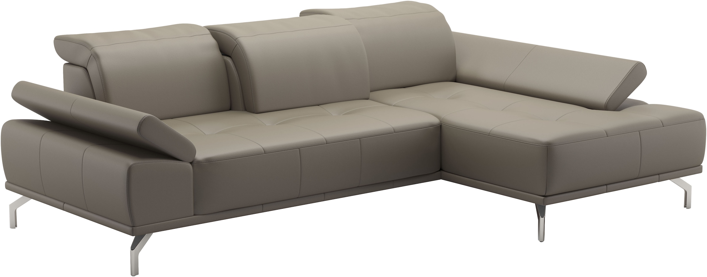 Places of Style Ecksofa »Caluna«, Inkl.Sitztiefenverstellung, wahlweise mit Kopf- und Armteilverstellung