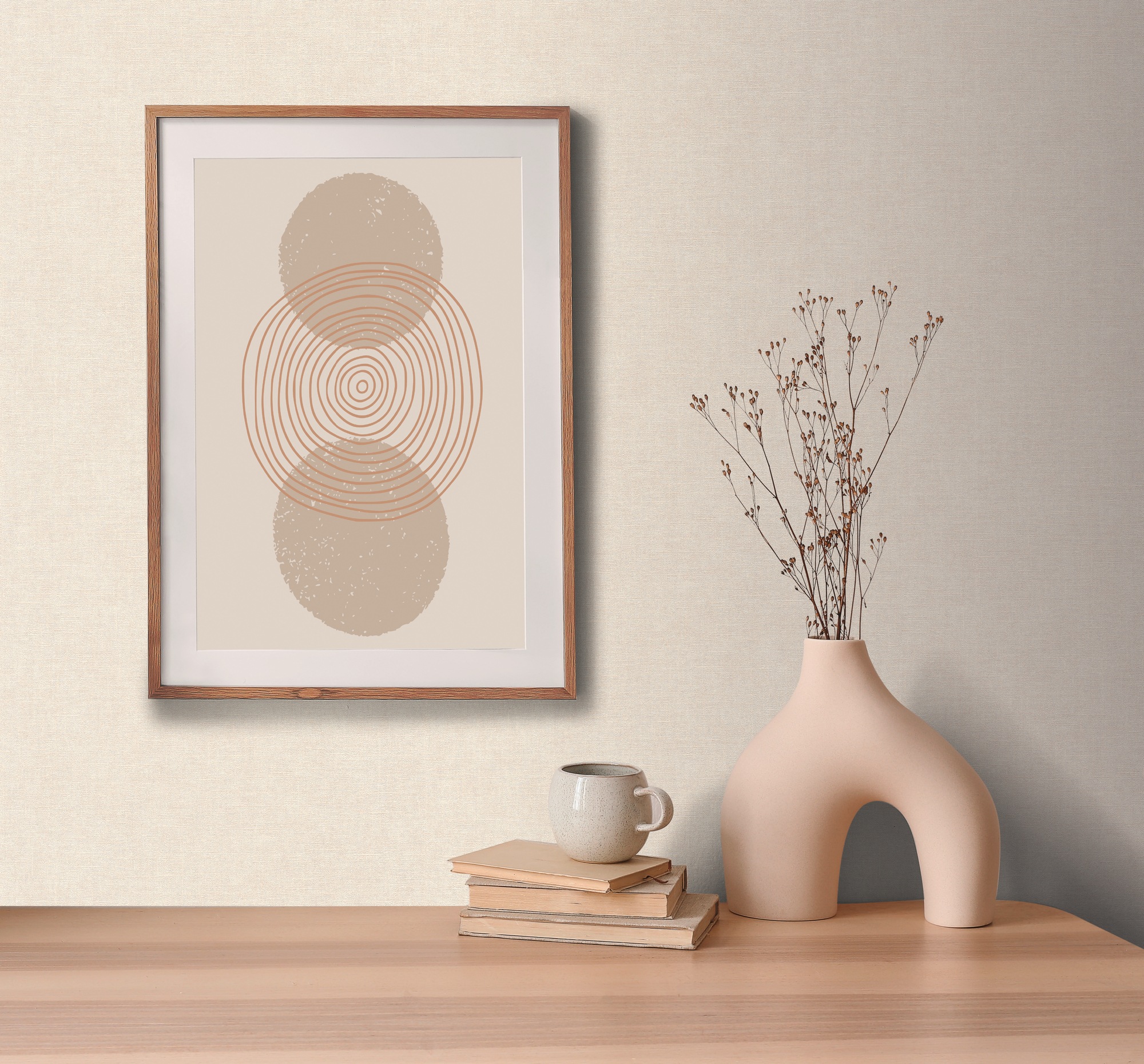 living walls Vliestapete »Smart Surfaces einfarbige Tapete Unitapete Struktur-Optik Landhaus« matt strukturiert Vliestapete Textil-Optik für Schlafzimmer Küche Wohnzimmer Uni Design