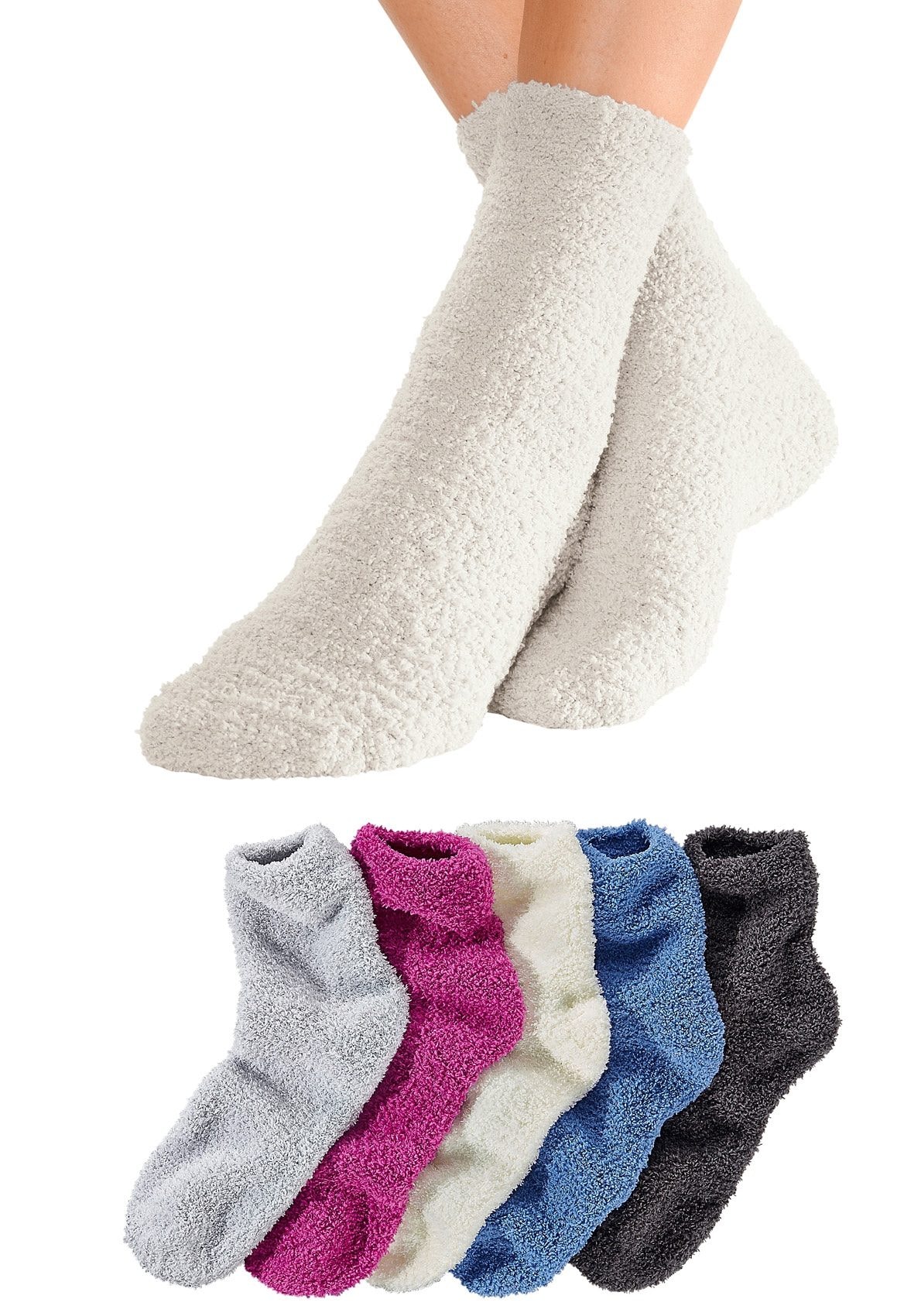 kaufen Kuschelsocken, Lavana (5 Paar), ideal als online Bettsocken