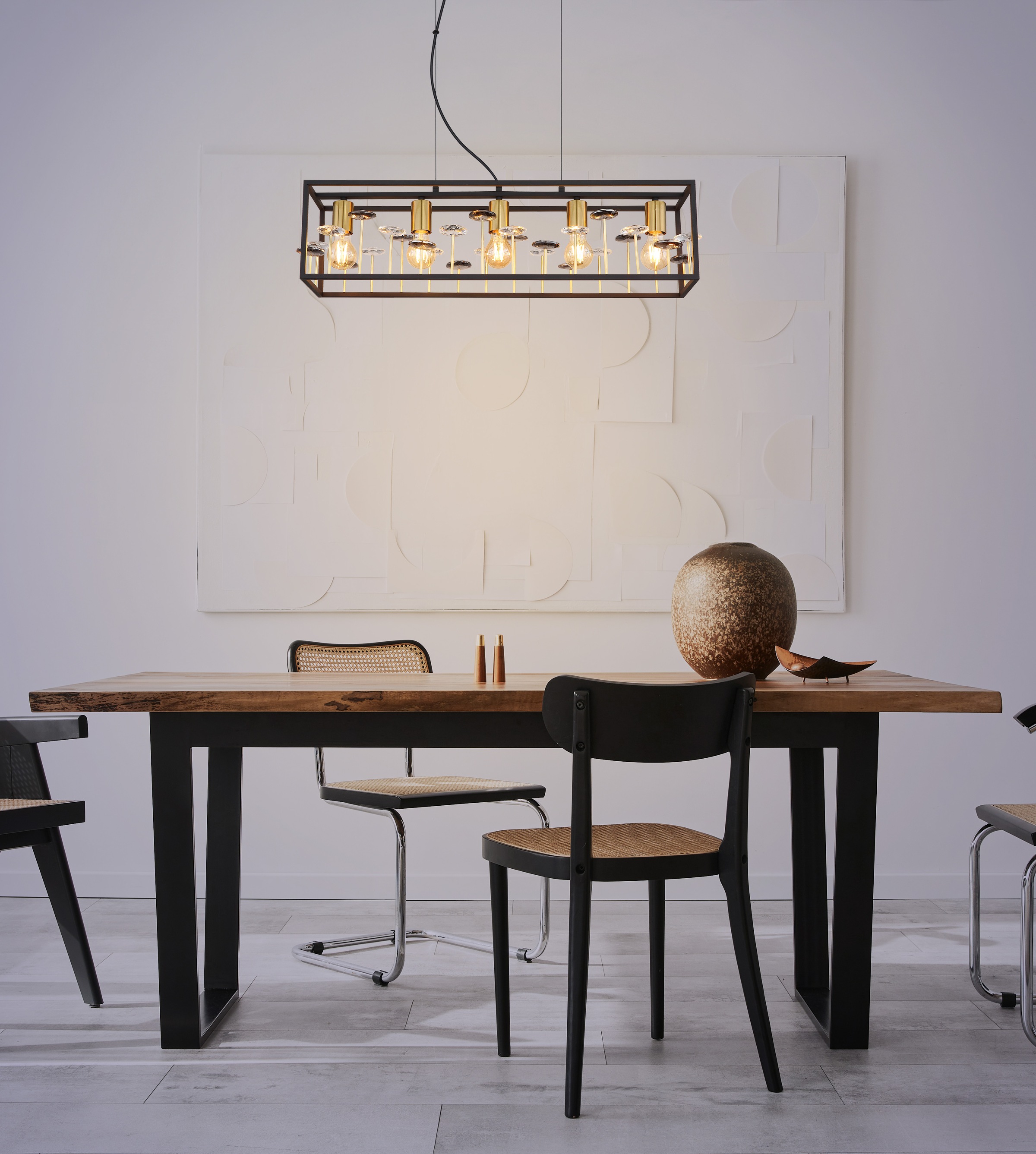 GLOBO LIGHTING Hängeleuchte »LISBON«, Leuchtmittel E27 | ohne Leuchtmittel, Hängelampe/Pendelleuchte/Esszimmer/Wohnzimmer/Esstisch