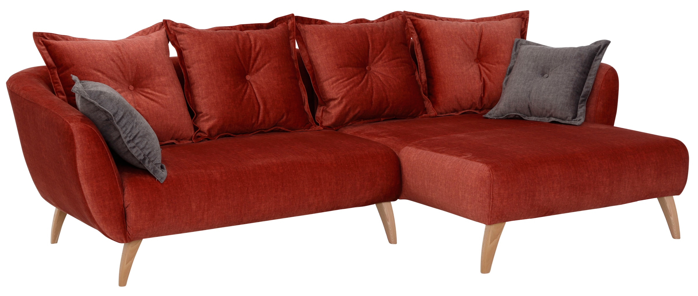 Home affaire Ecksofa »Baggio L-Form«, Zierkissen inklusive
