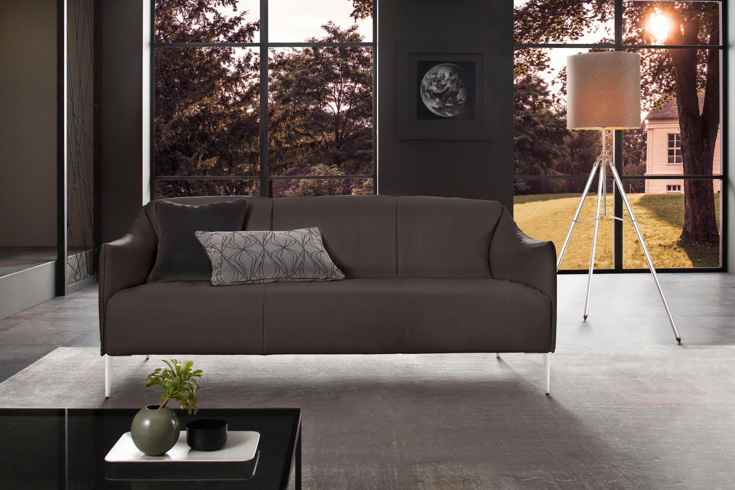 W.SCHILLIG 2,5-Sitzer »sally«, mit Metallfüßen in Chrom glänzend, Breite 194 cm