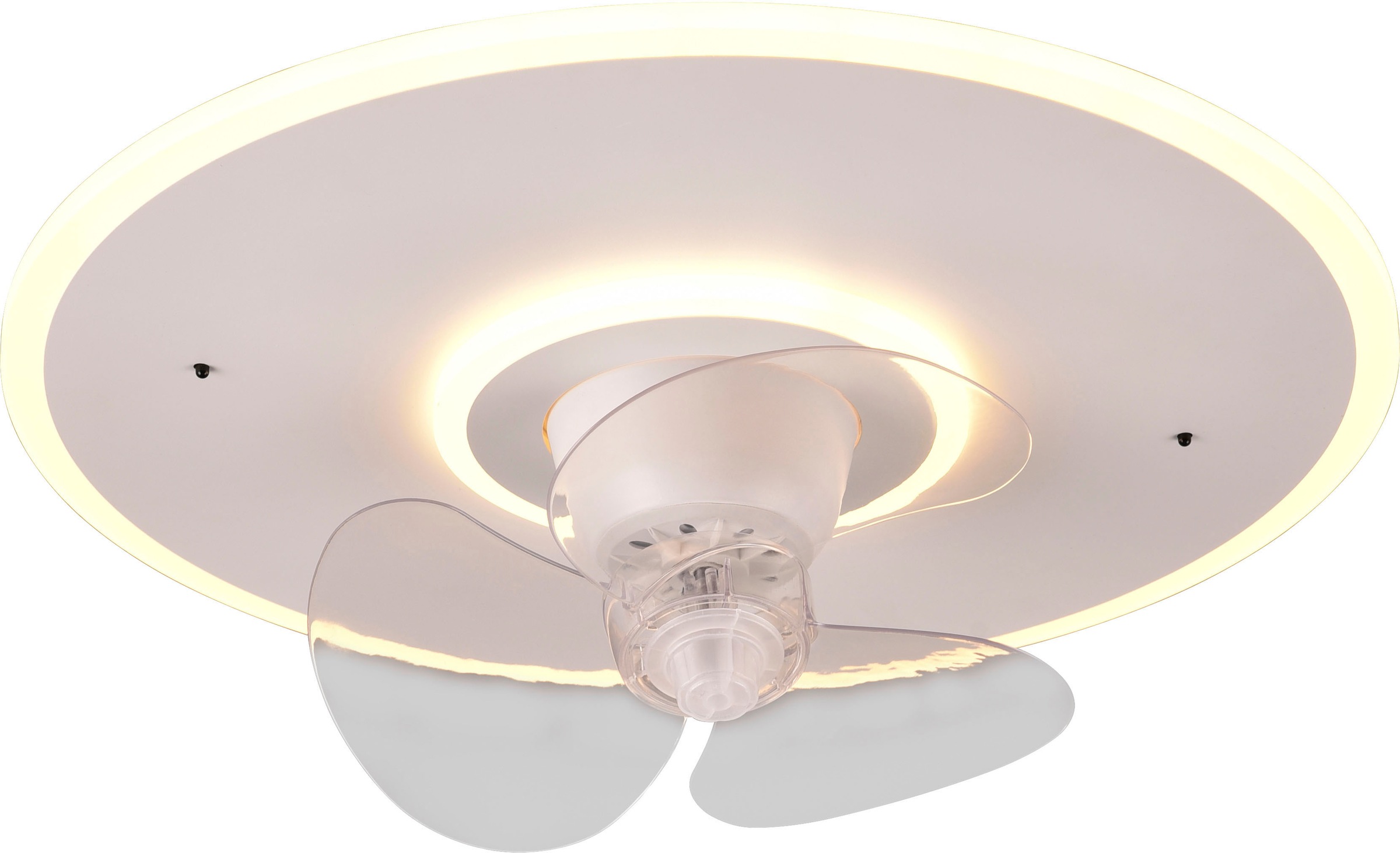 REALITY Leuchten LED Deckenleuchte »Nybro Deckenventilator«, 1 flammig, Leu günstig online kaufen