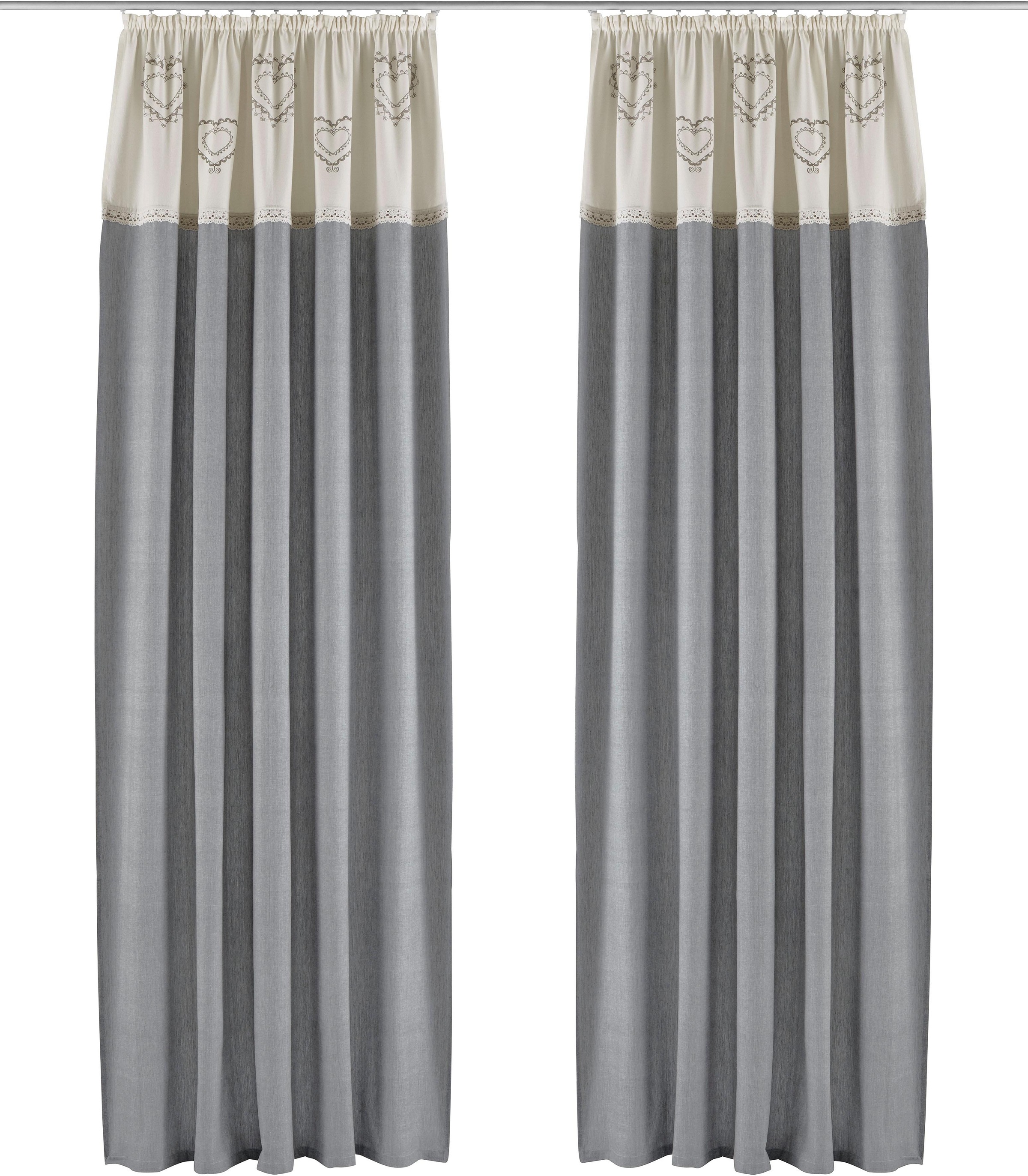 my home Gardine »Louis« Kräuselband 1 Stk. tlg. halbtransparent, aus Bio-Ba günstig online kaufen