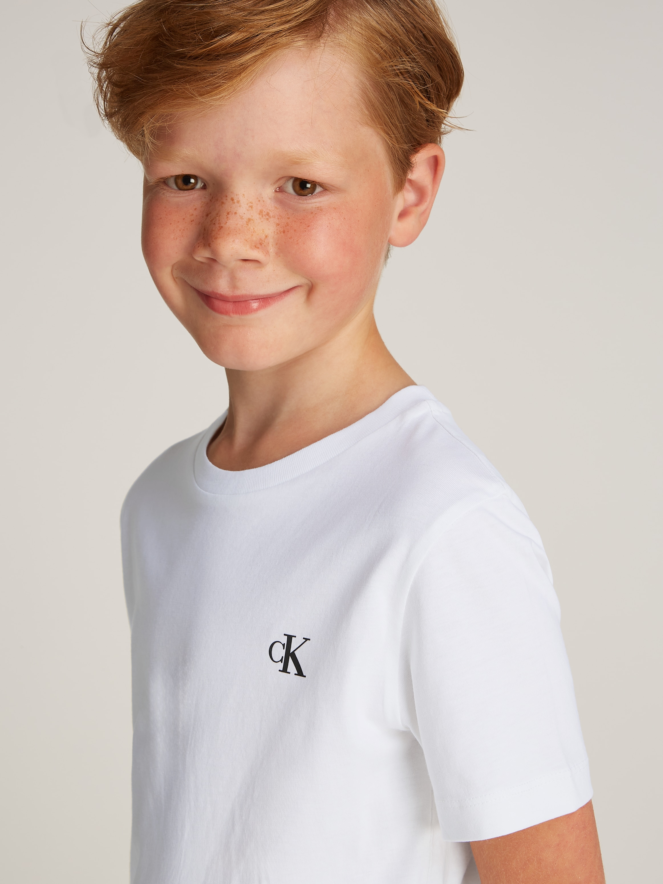 Calvin Klein Jeans T-Shirt »2-PACK MONOGRAM TOP«, (2 tlg.), für Kinder bis 16 Jahre mit Logoprägung