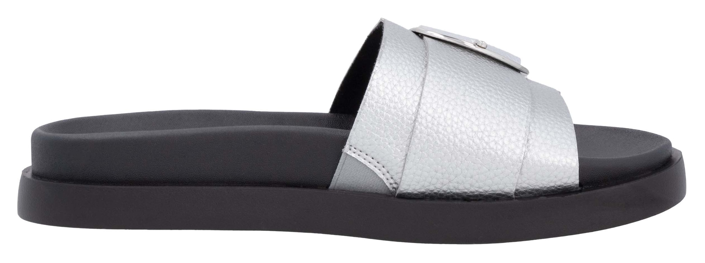 RIEKER Sport Pantolette, Sommerschuh, Strandschuh, Urlaubschuh, Hausschuh mit Zierschnalle