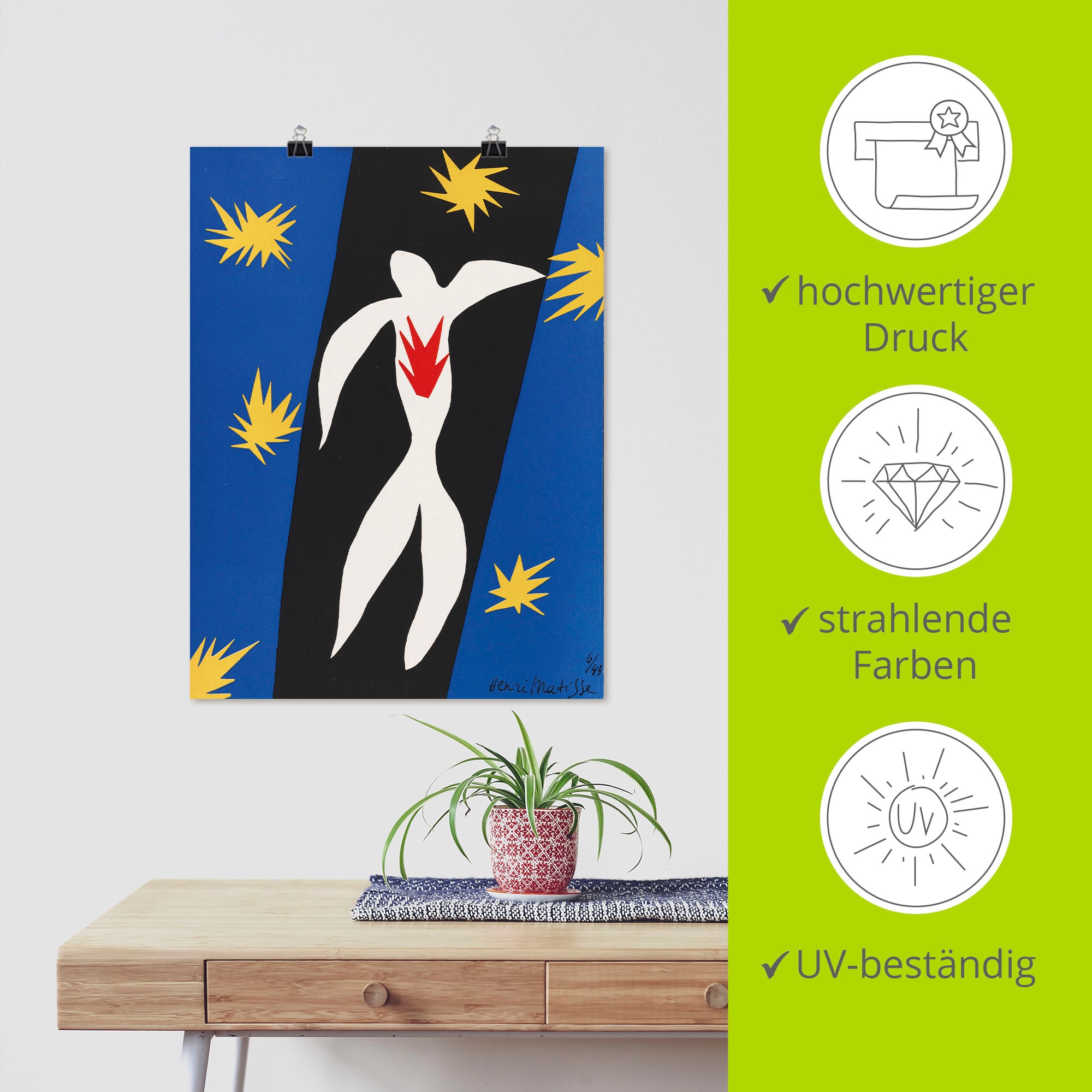 Artland Wandbild »Der Sturz des Ikarus. 1943« Spirituelle Bilder 1 Stk. tlg. als Alubild, Leinwandbild, Poster, Wandaufkleber in verschied. Größen