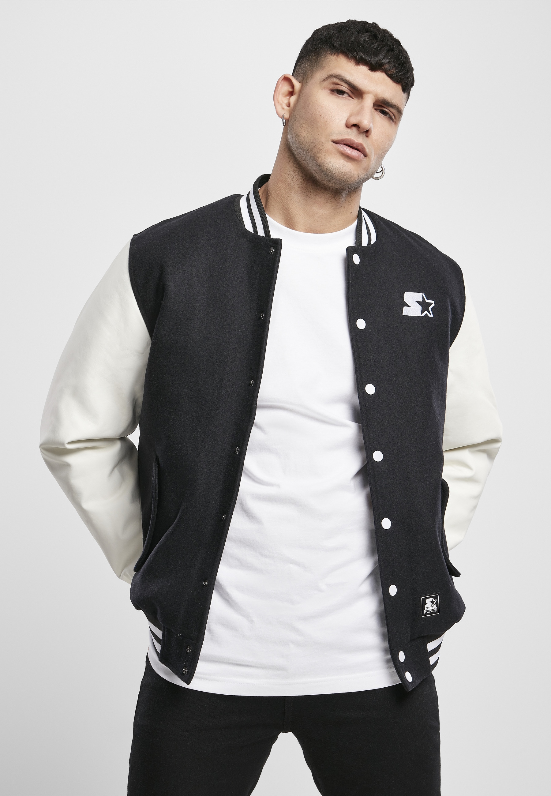 Starter Black Label Collegejacke »Starter Black Label Herren Starter College Jacket« 1 Stk. tlg. ohne Kapuze