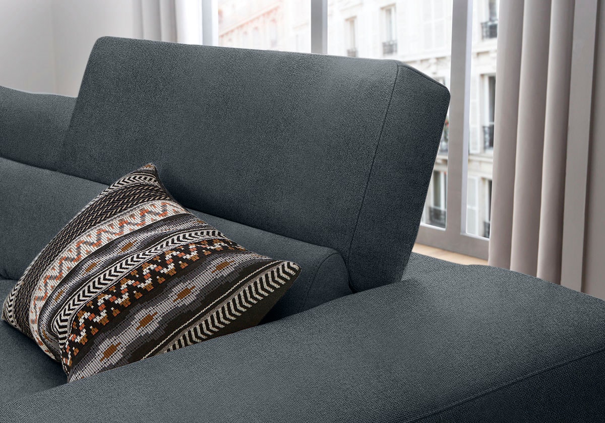 W.SCHILLIG Ecksofa »piedroo, Designsofa mit tollem Sitzkomfort, bequem, L-Form«, Kopfteilverstellung, wahlweise mit Sitztiefenverstellung, Breite 343cm