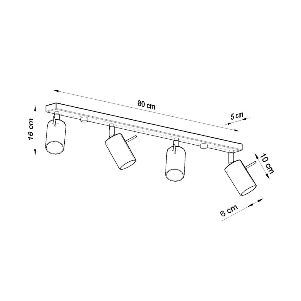 SOLLUX lighting Deckenleuchte »RING«, 4 flammig-flammig